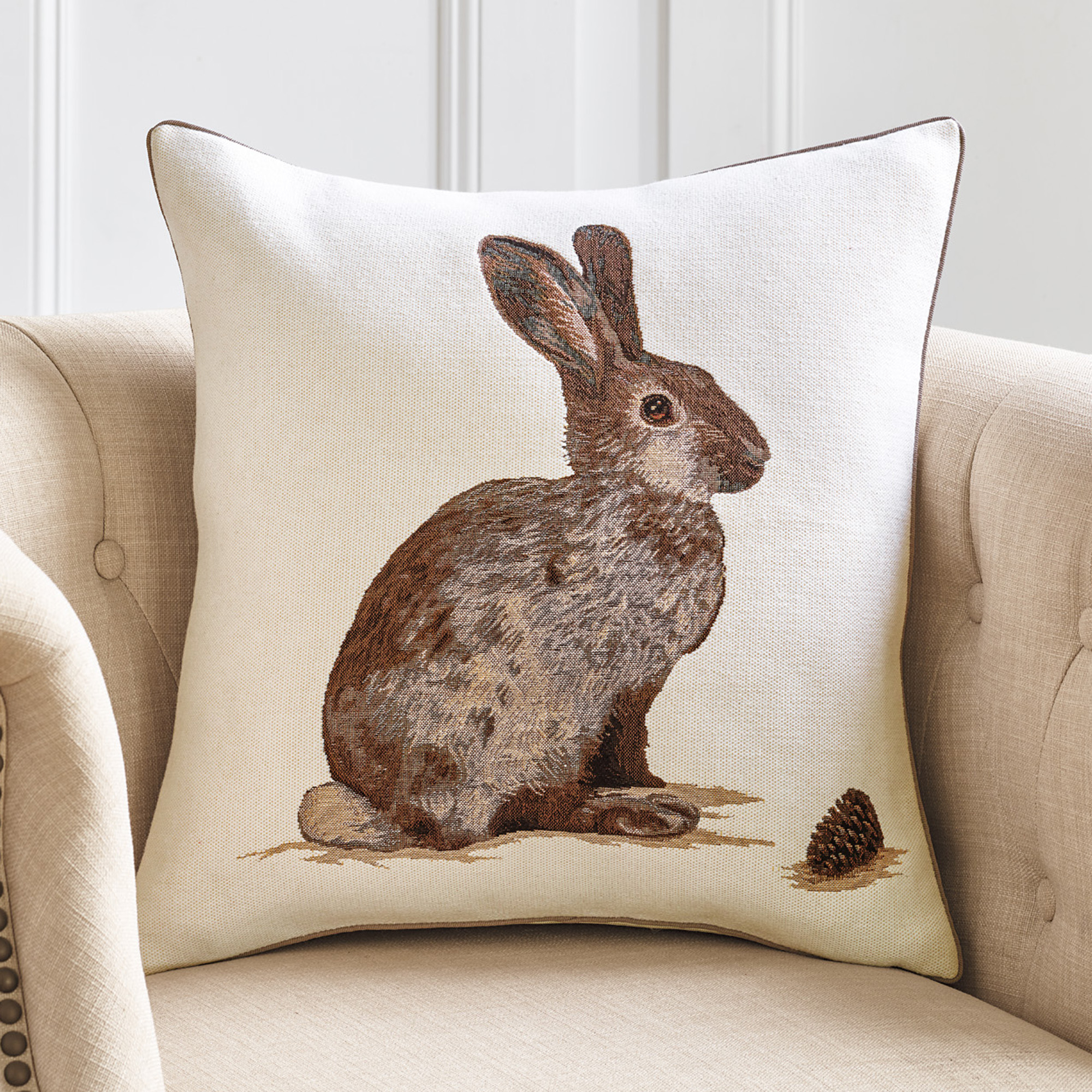 European Hare Tapestry Pillow Gump's