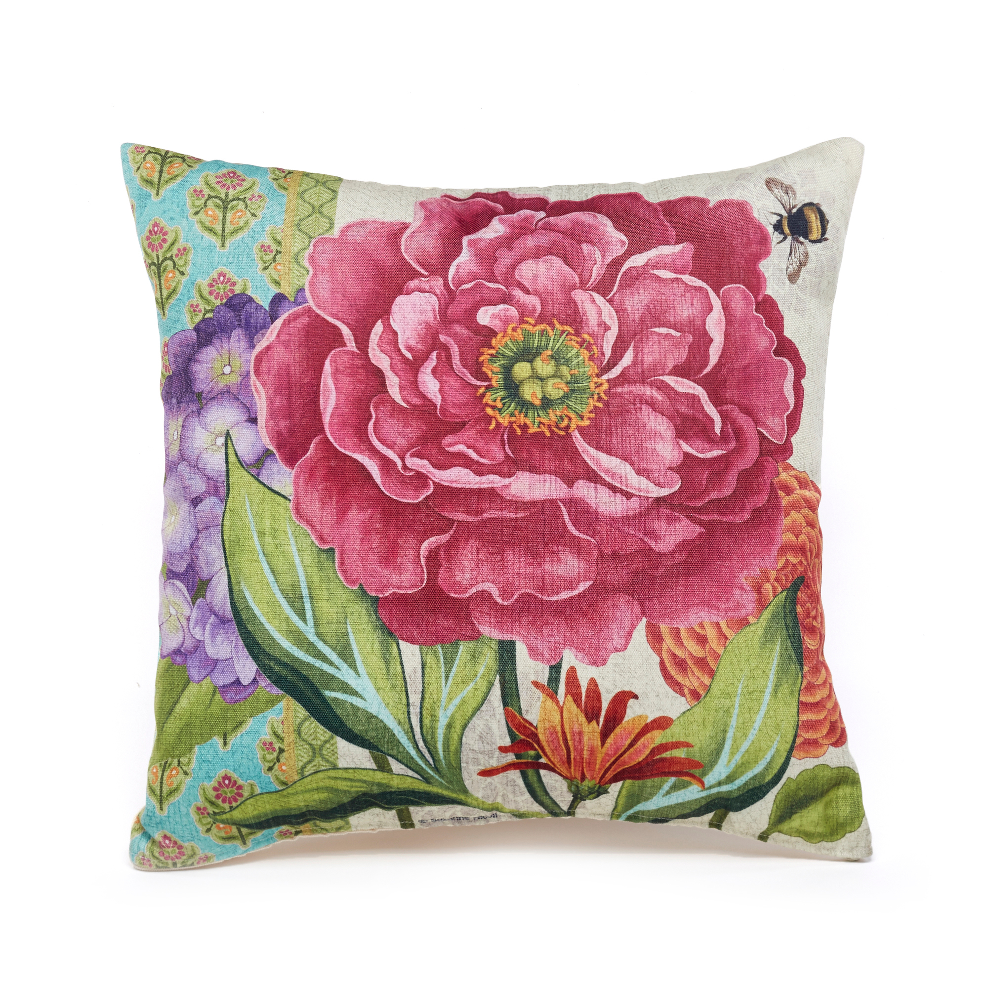 Sunroom Pink Peony Outdoor Pillow Gump's