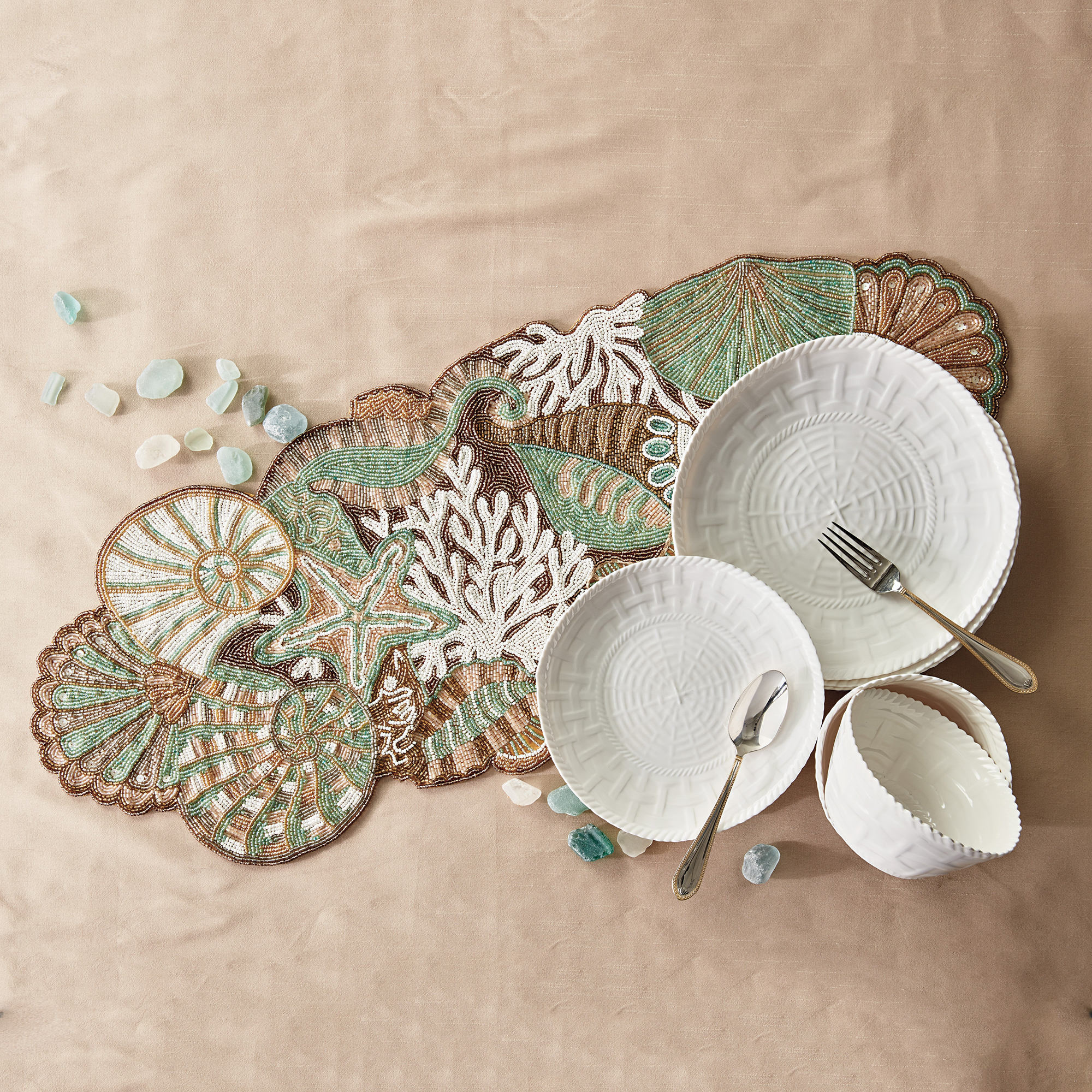 Seashell Beaded Table Runner Gump's