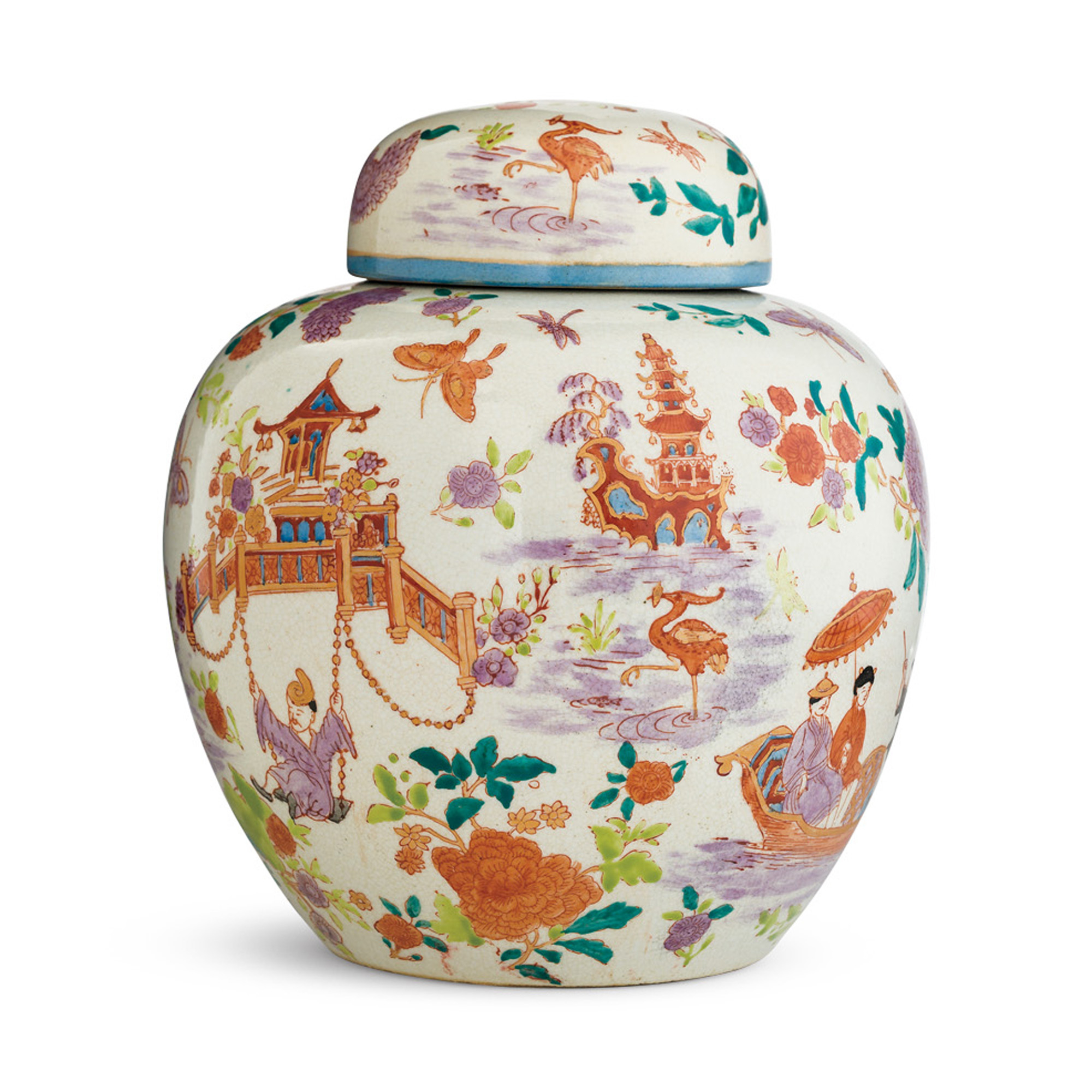Chinoiserie Garden Pearl Jar Gump's