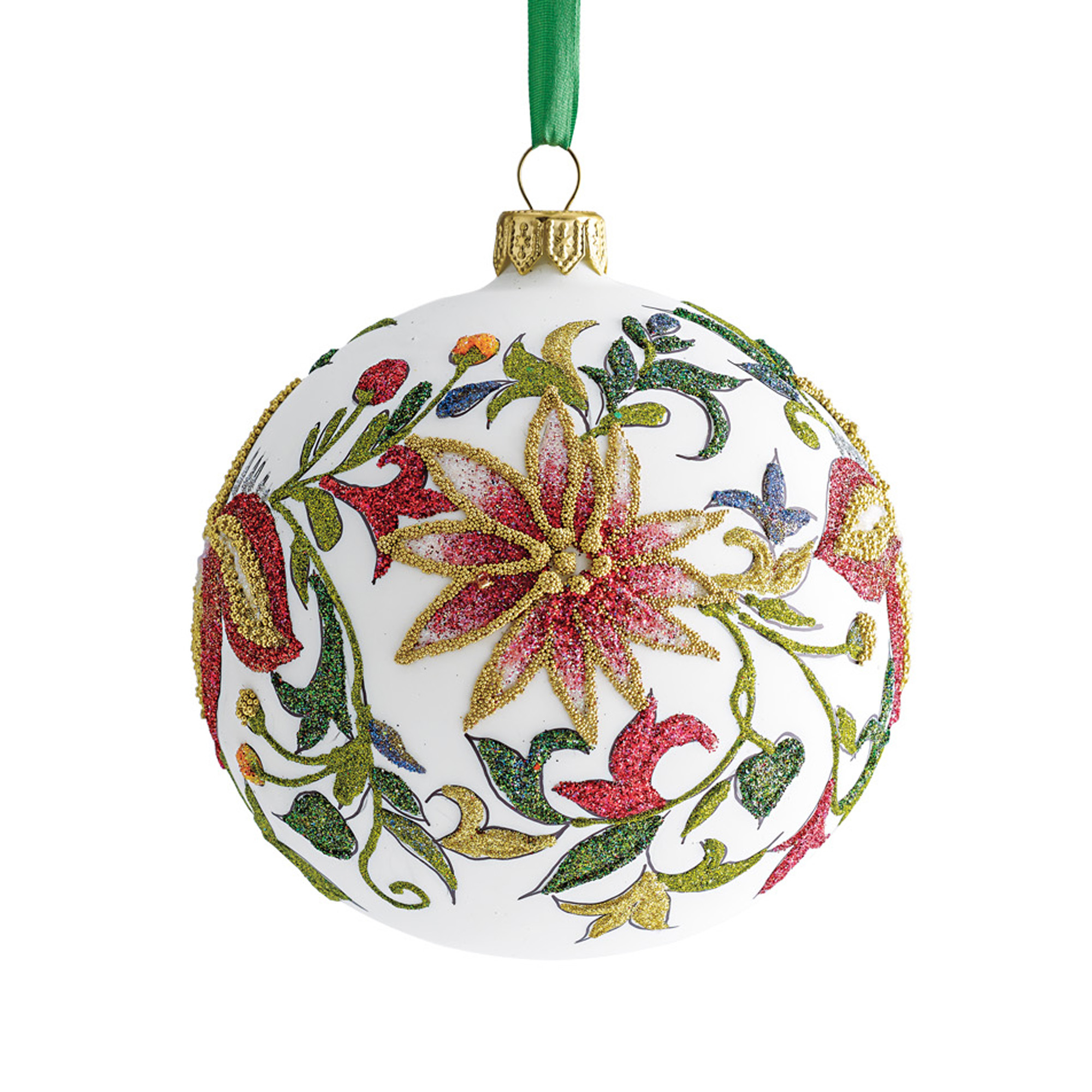 Glitter Garden Ball Christmas Ornament  Gump's