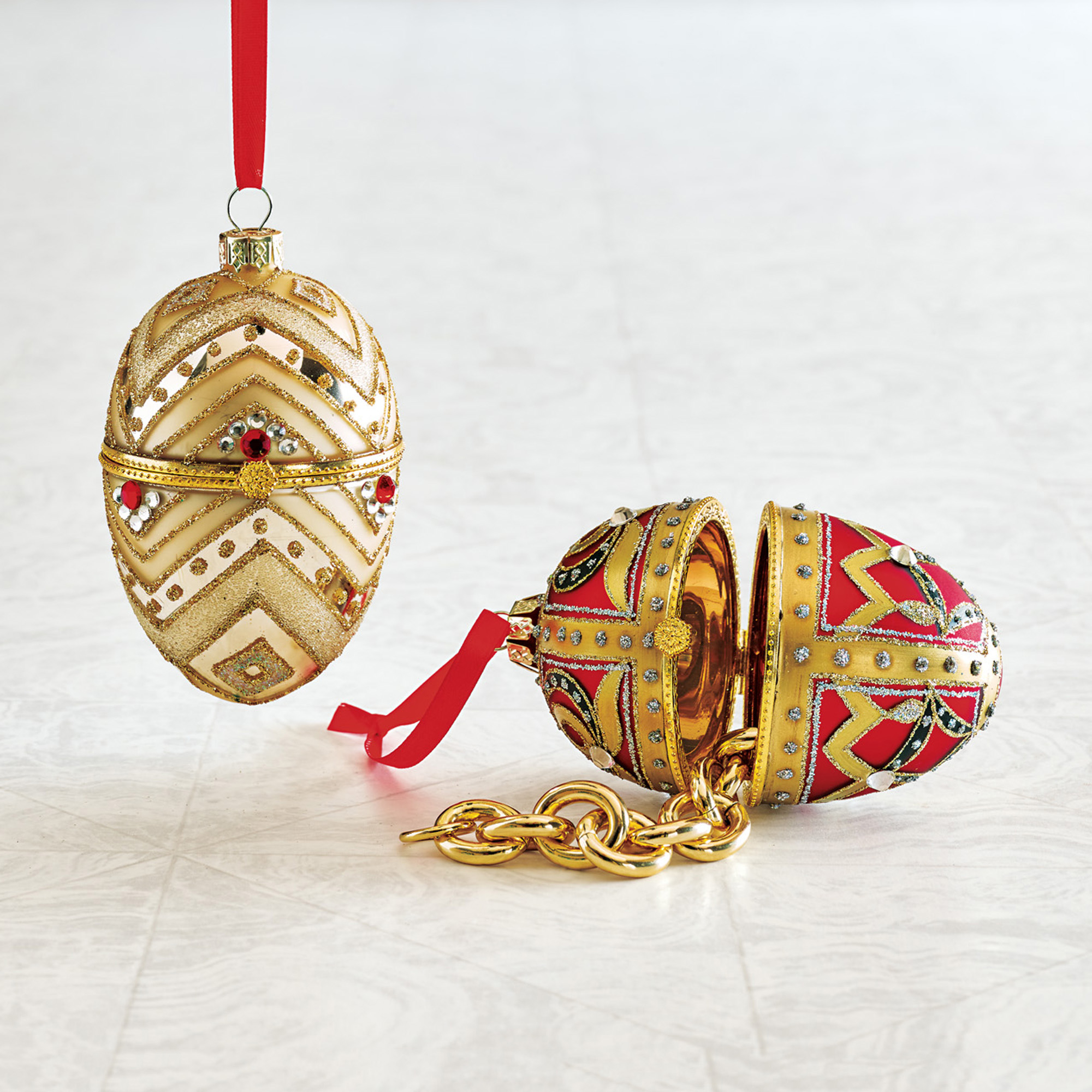 Black Glossy Egg Ornament, Oriental Egg, Glass Christmas Ornament