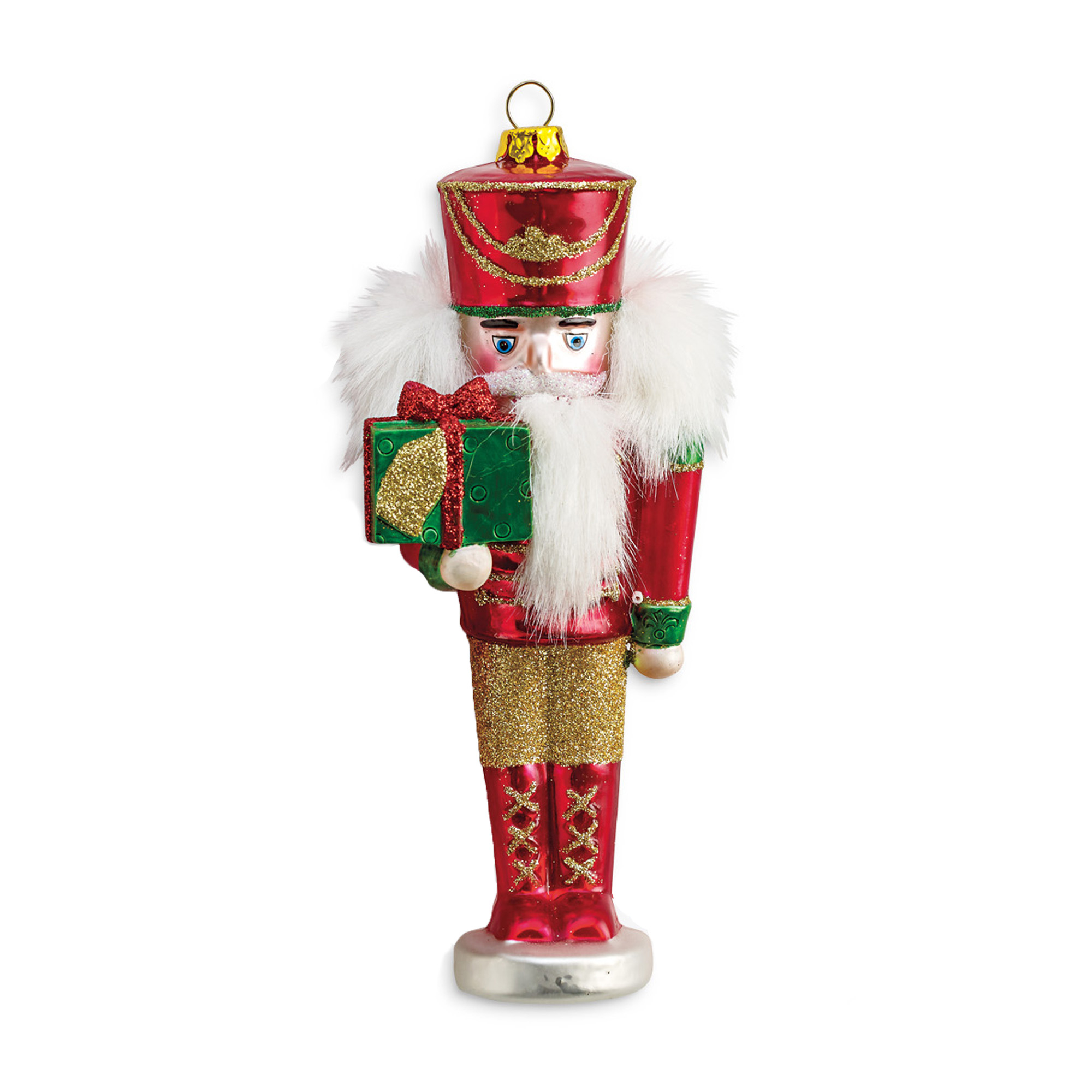 Nutcracker Christmas Ornament, Red & Green Gump's