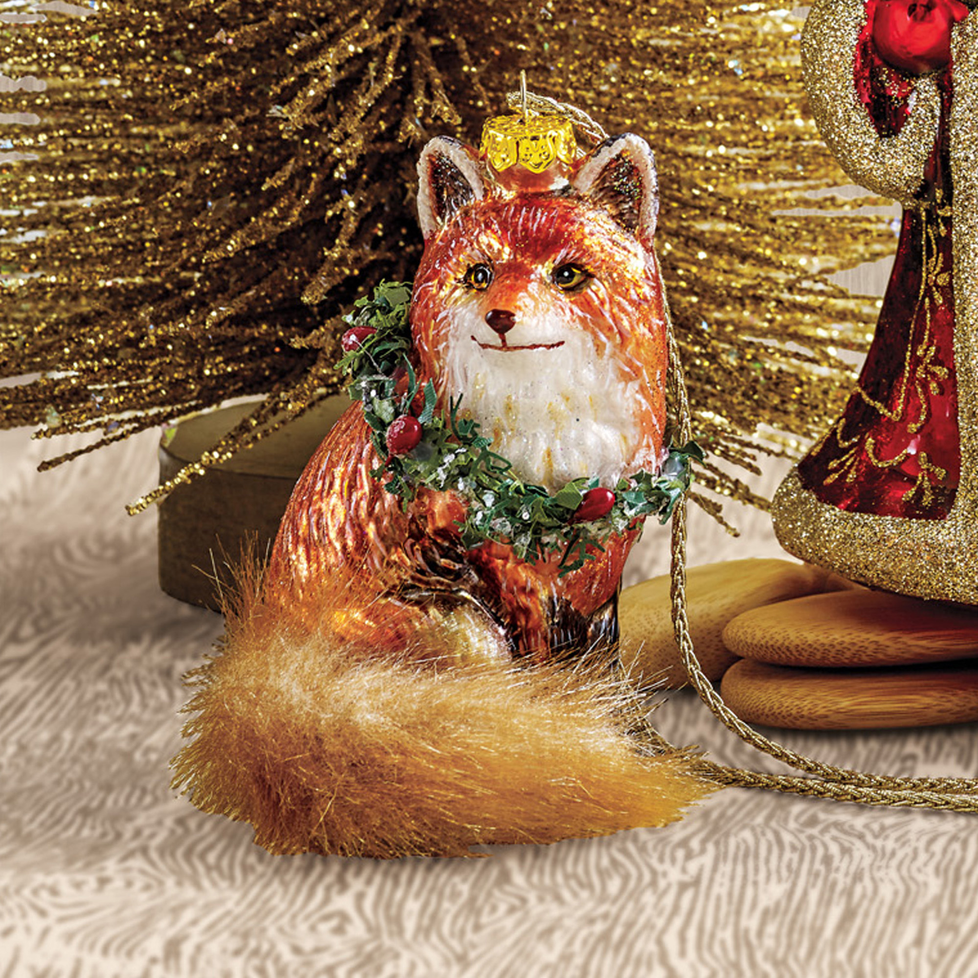 Forest Friends Woodland Fox Christmas Ornament Gump's