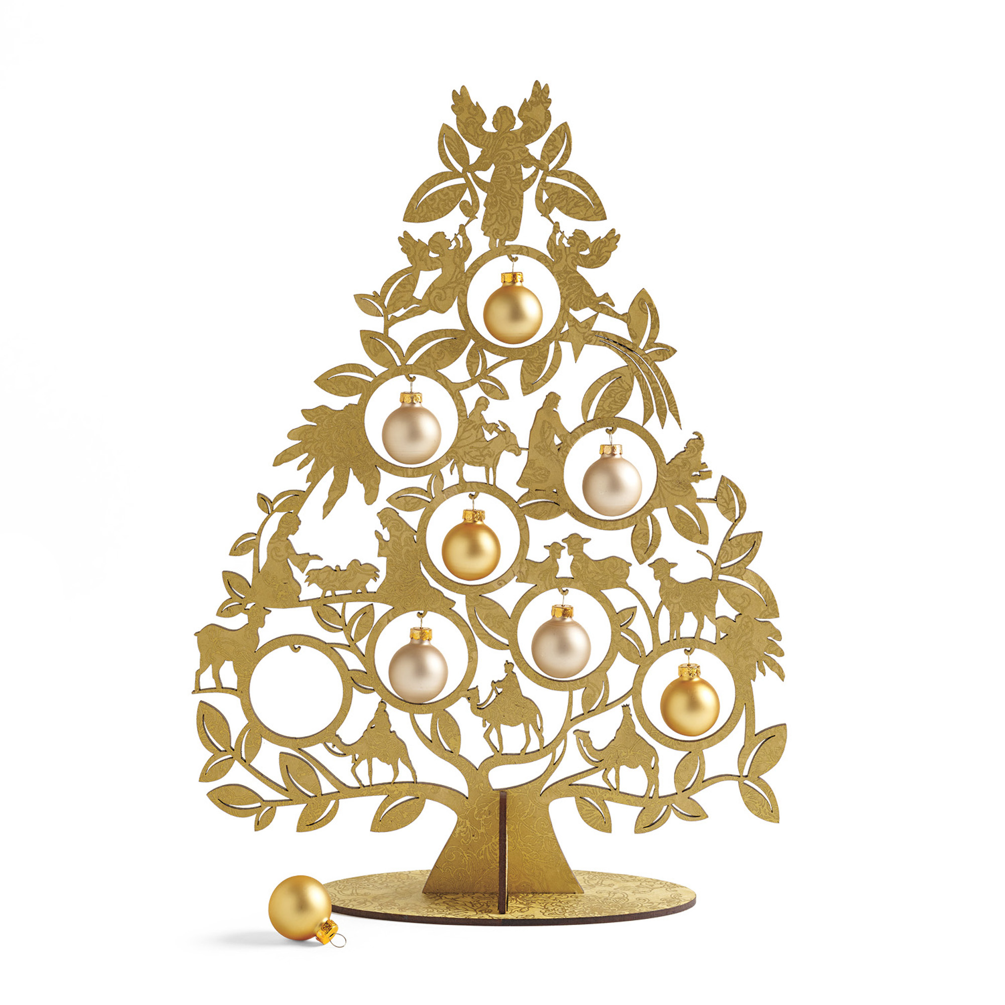 Tabletop Nativity Tree With Ornaments Gump's