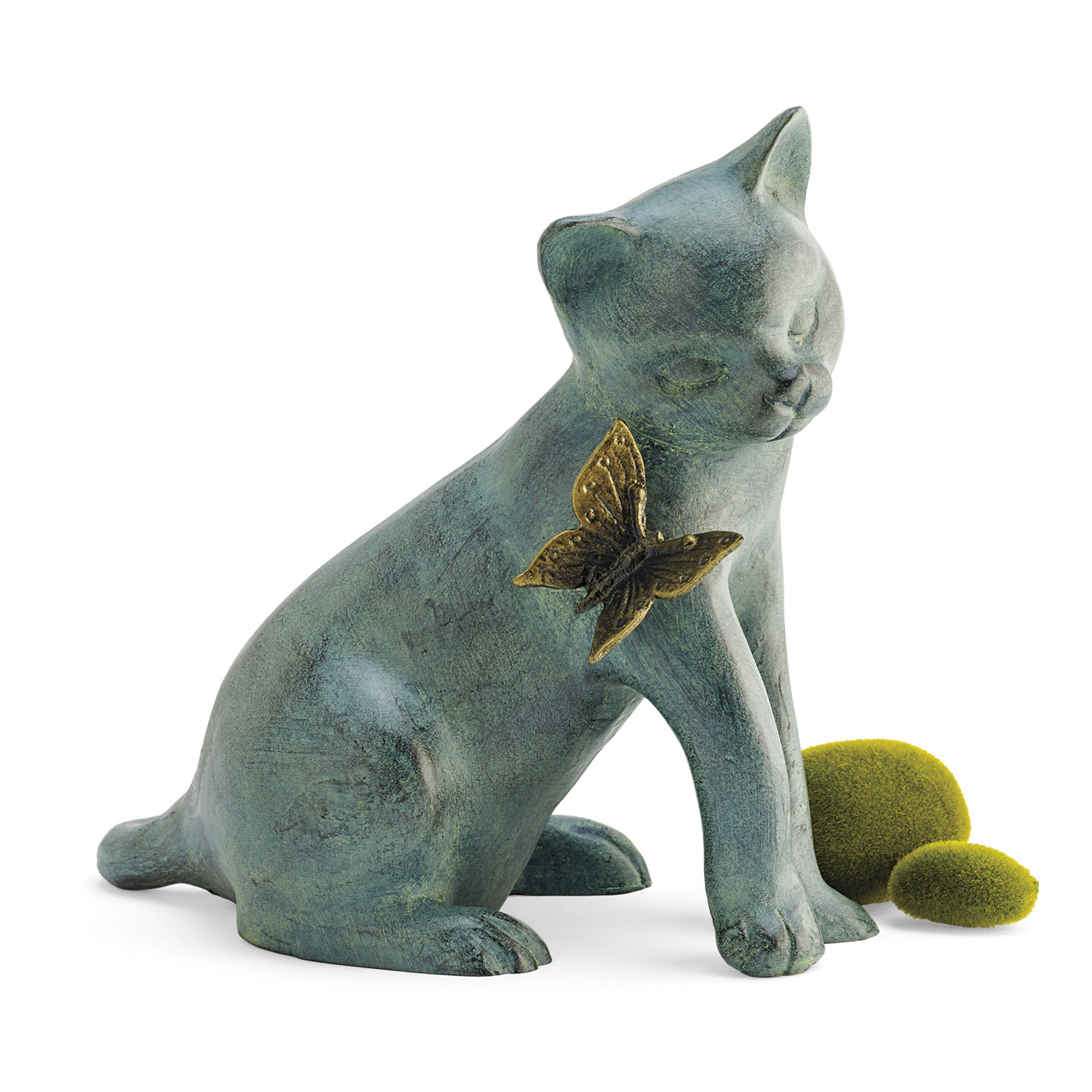 resin cat garden statue