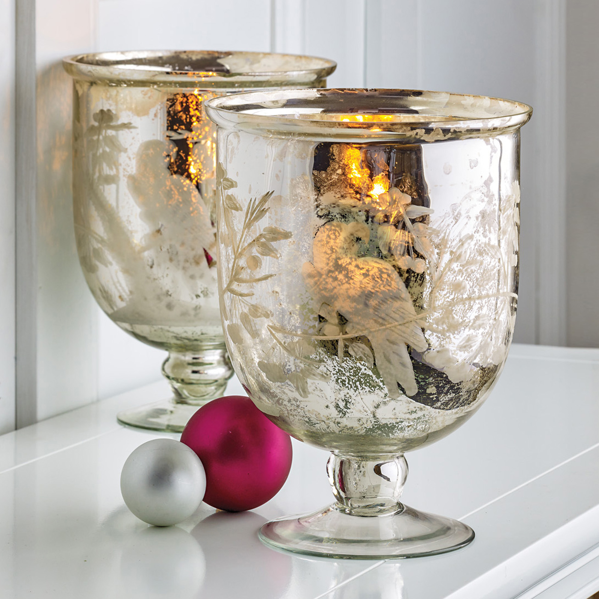 Windham Mercury Glass Hurricane Gump's