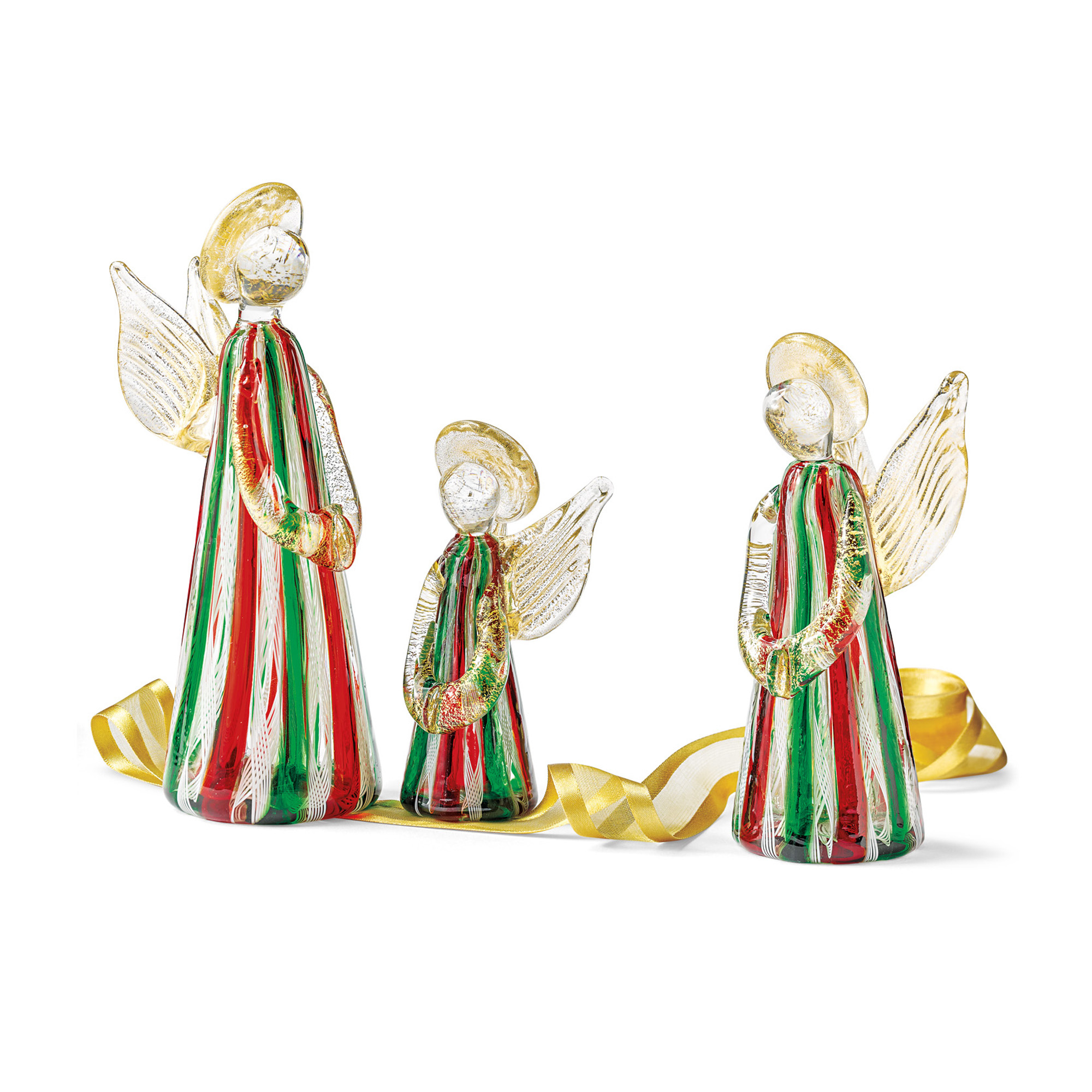 Murano Ribbon Angels Figures | Gump's