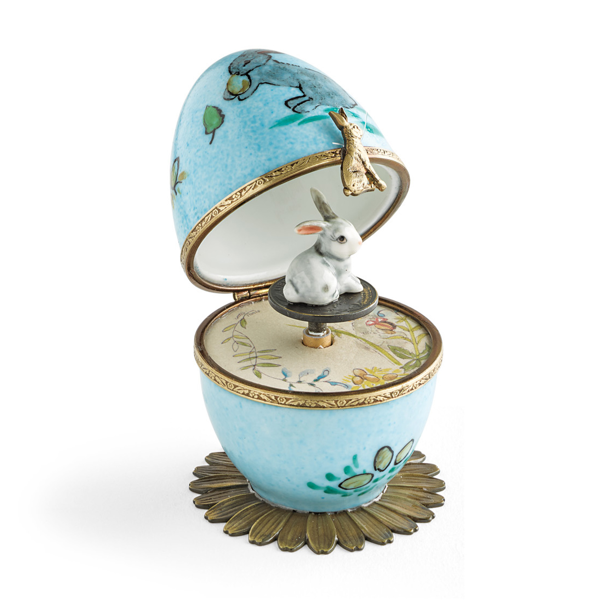 Limoges Bunny Music Box Gump's