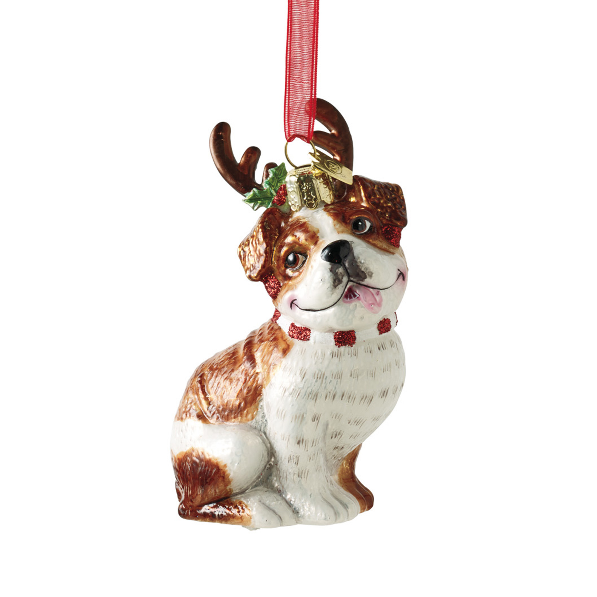 bulldog christmas figurines