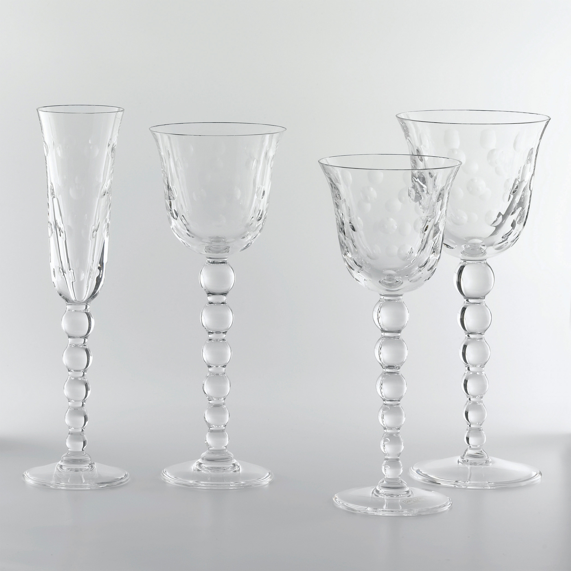 SaintLouis Crystal Bubbles Stemware Gump's