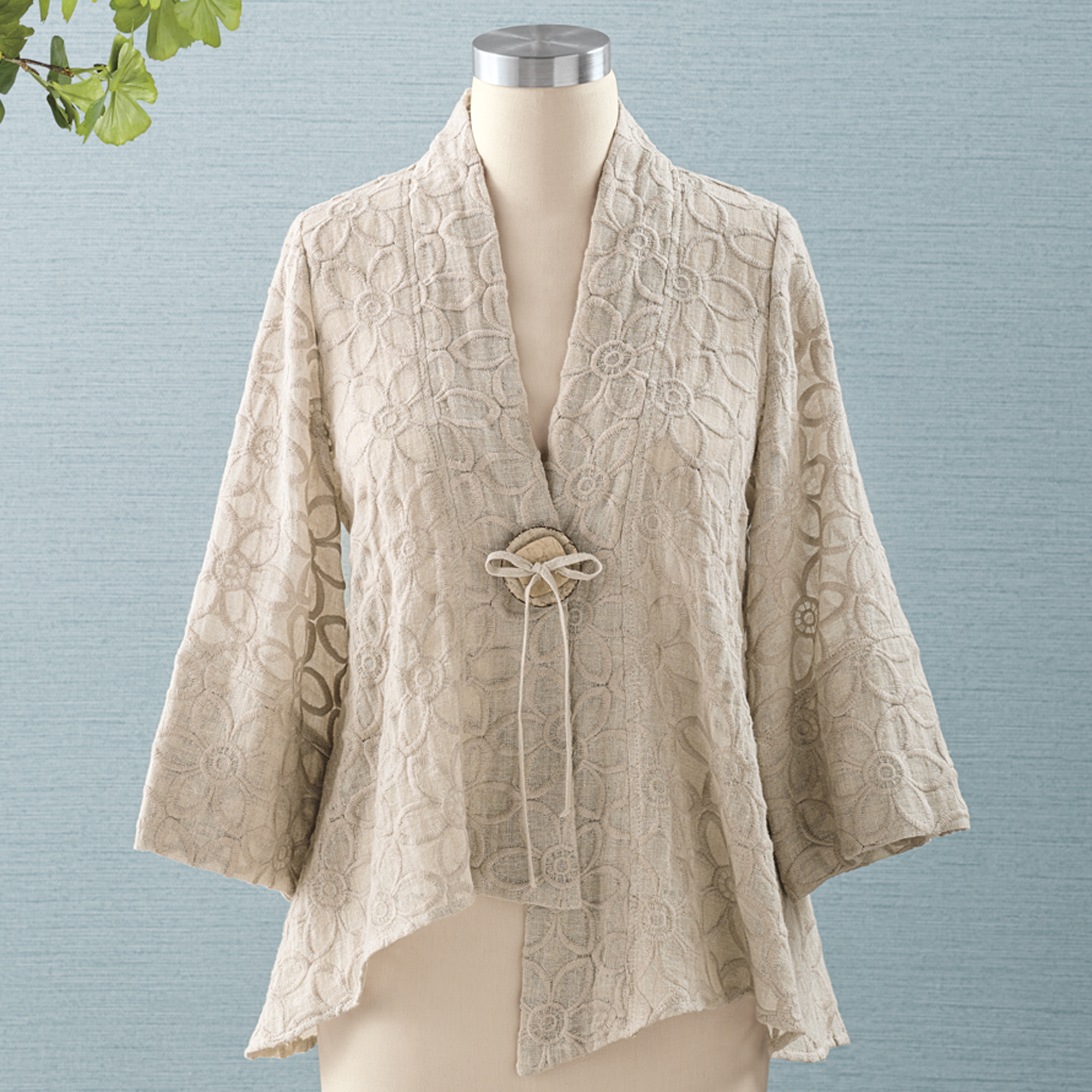 Embroidered Linen Jacket Gump's