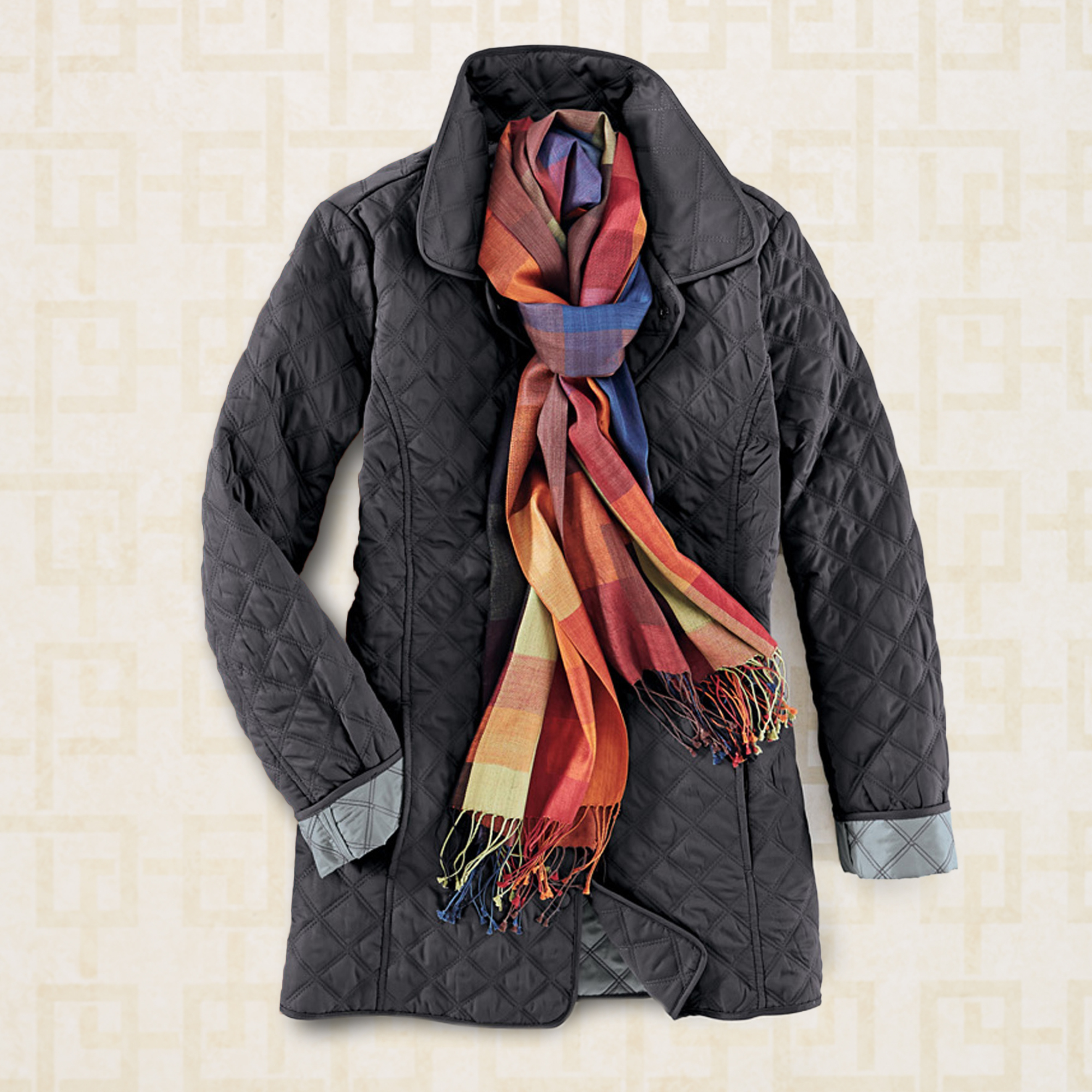 Silver Linings Quilted Coat, Pewter Gump's