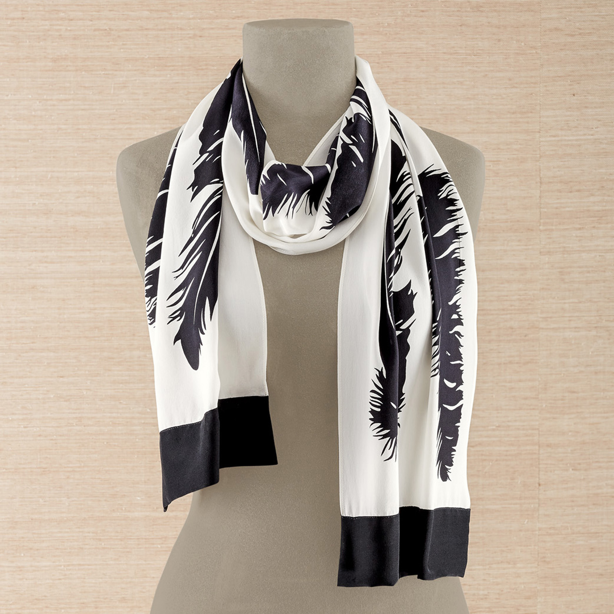 Silk Feather Scarf Gump's