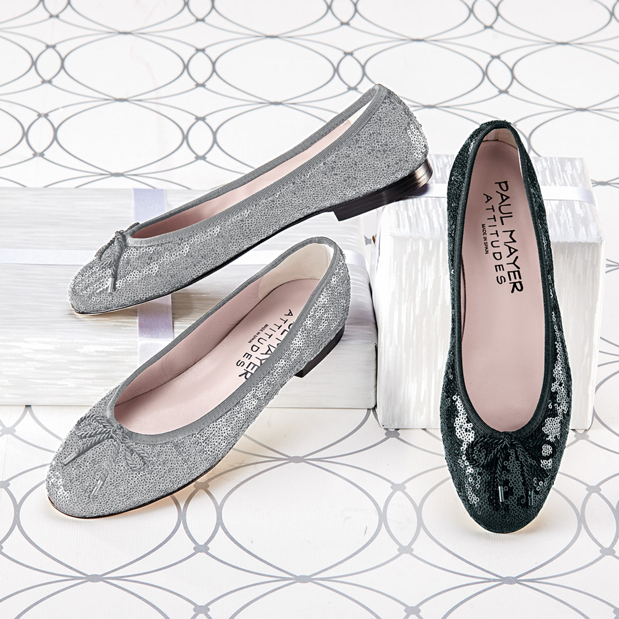 sequin ballet flats