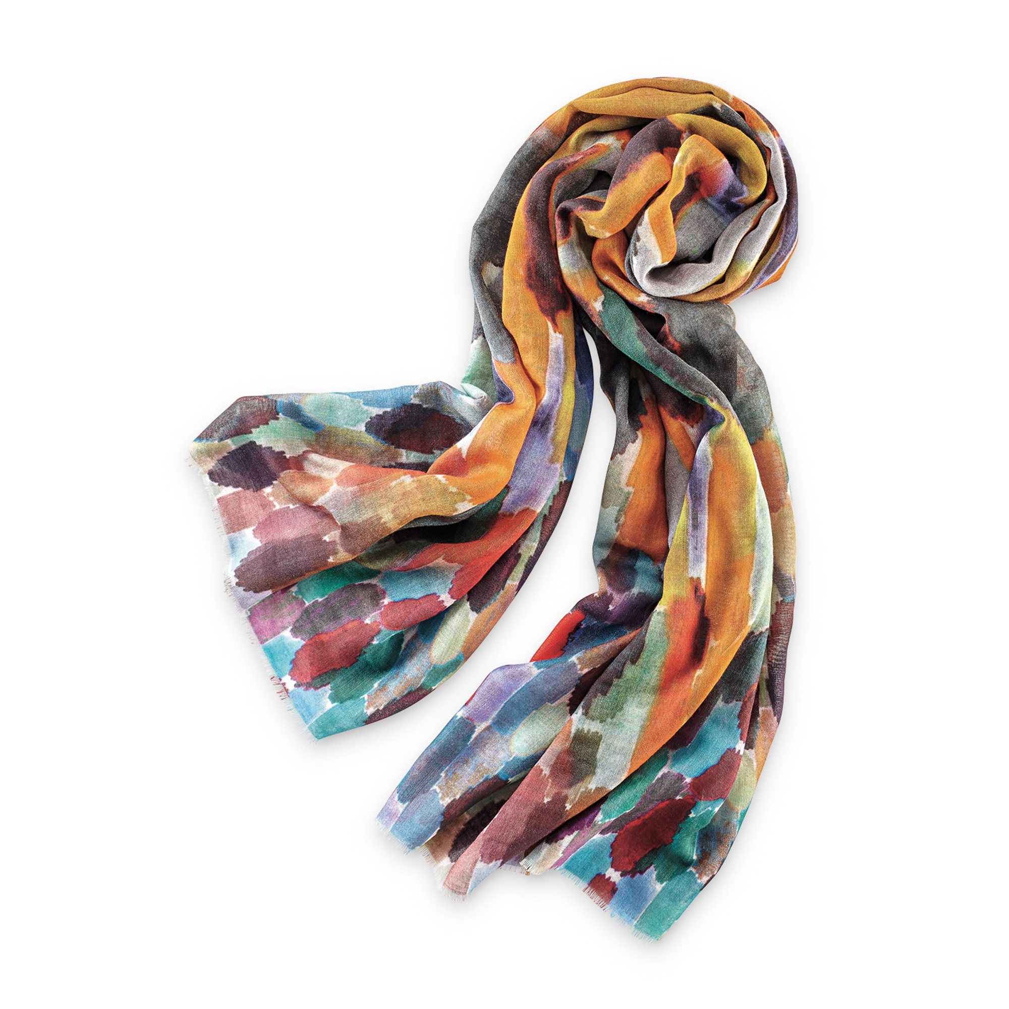 Watercolor Patch Scarf Gump's