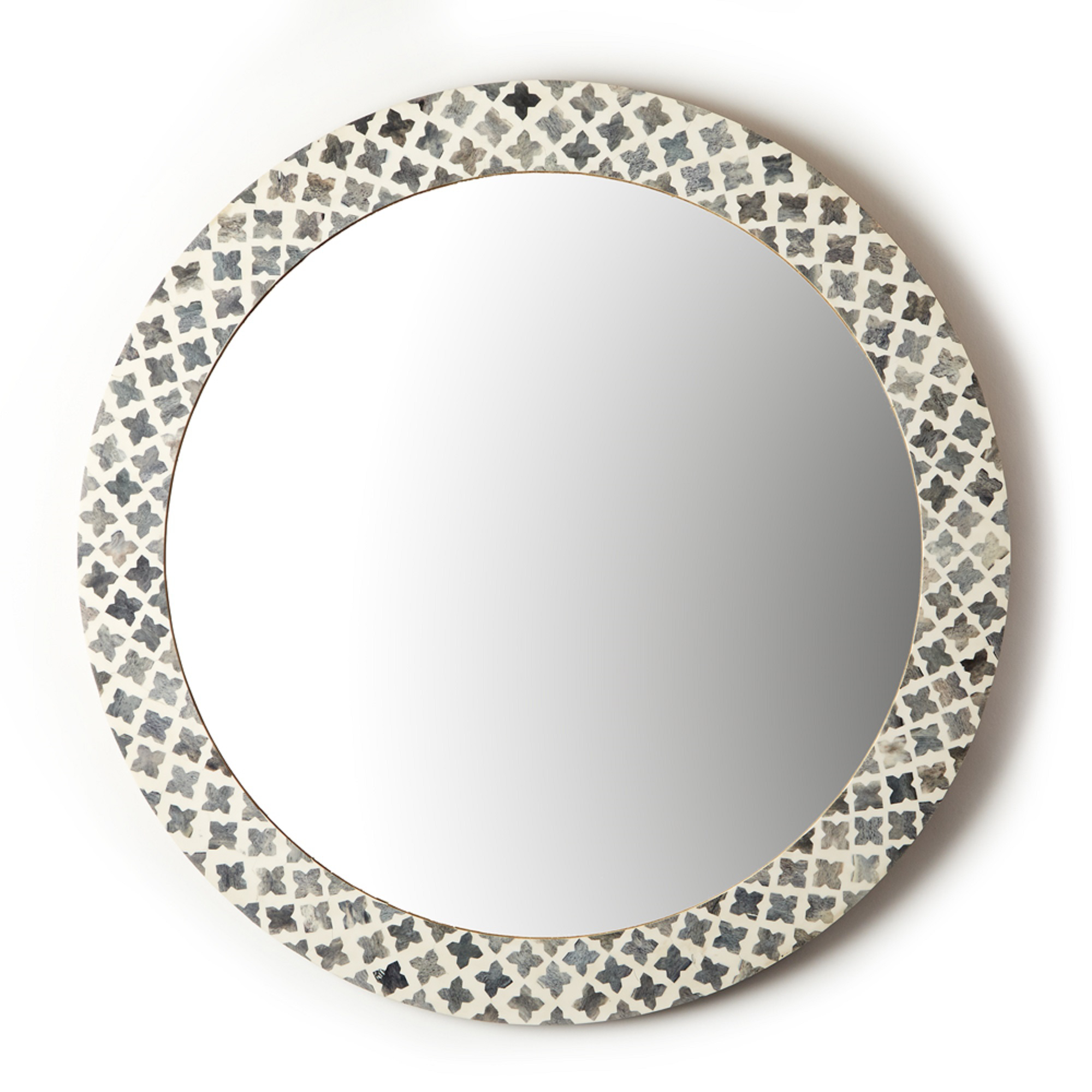 Slate Quatrefoil Round Wall Mirror Gump's