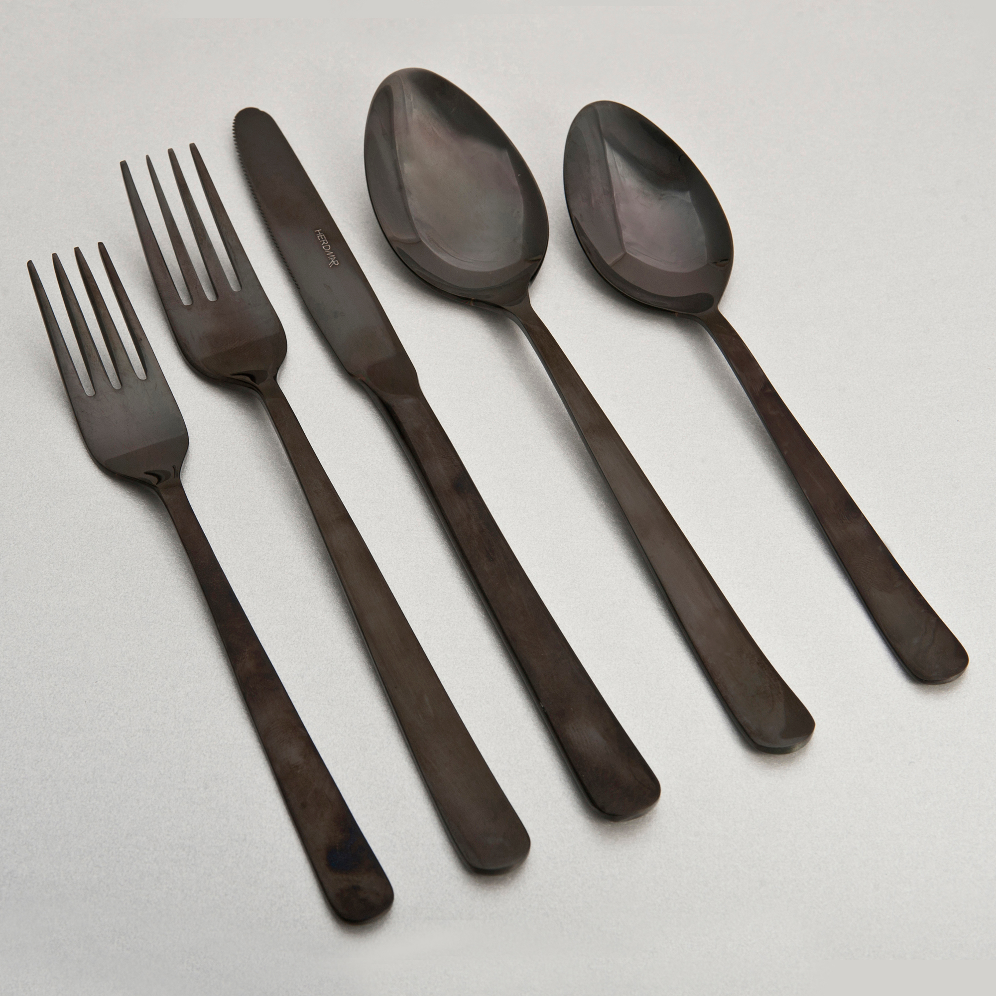 Herdmar Oslo Black Stainless Steel Flatware Gump's