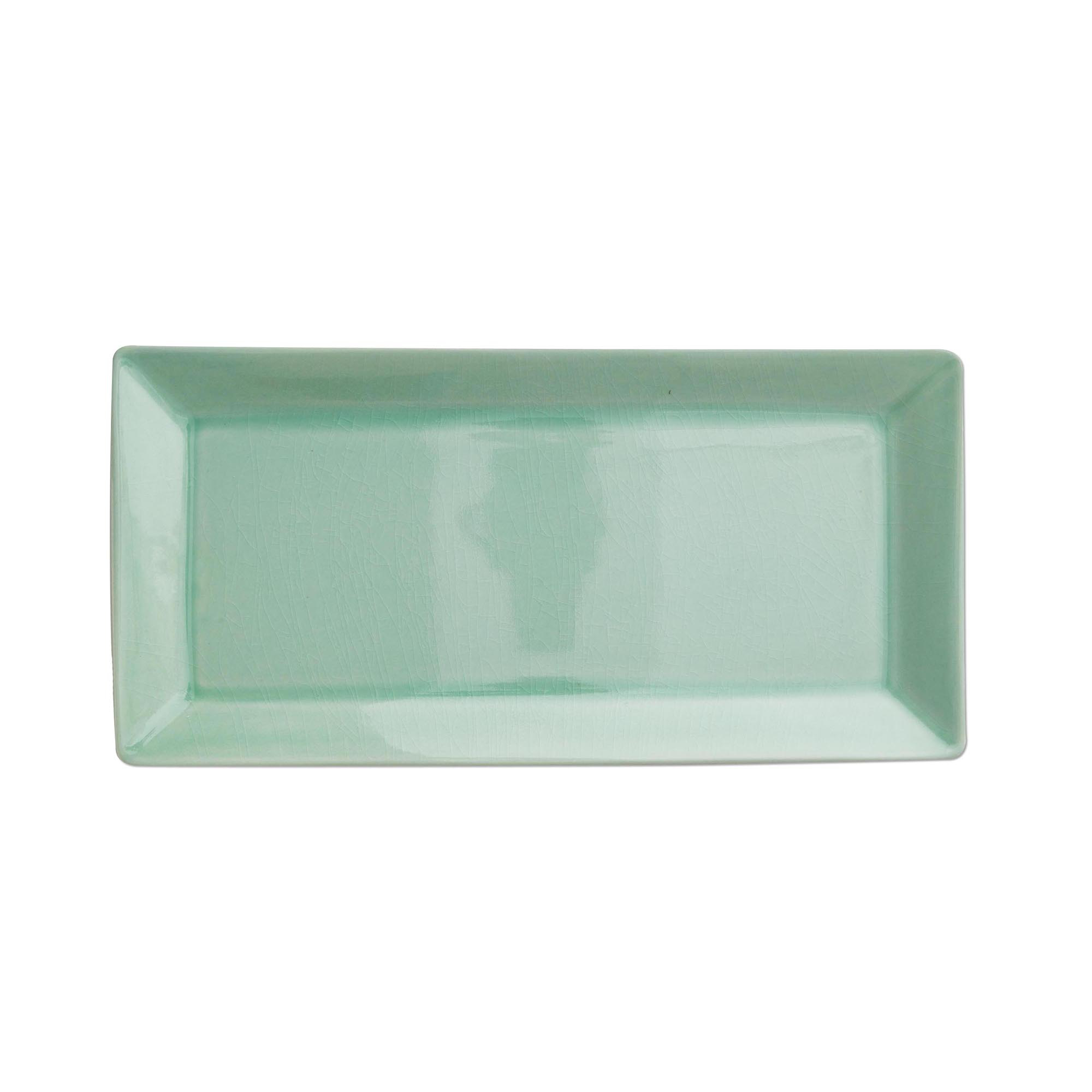 Kim Seybert Crackle Sea Glass Porcelain Rectangular Tray Gump's