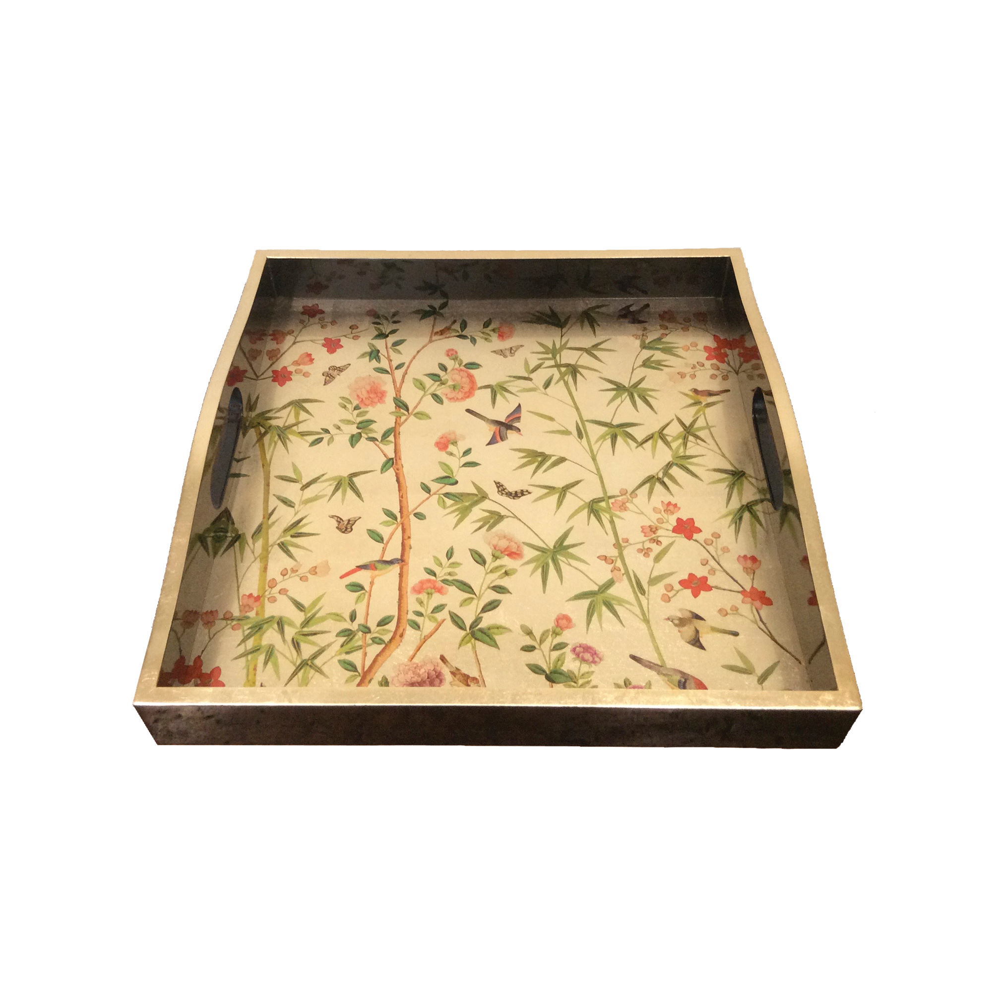 Caspari Wallpaper Square Tray, Gold | Gump’s