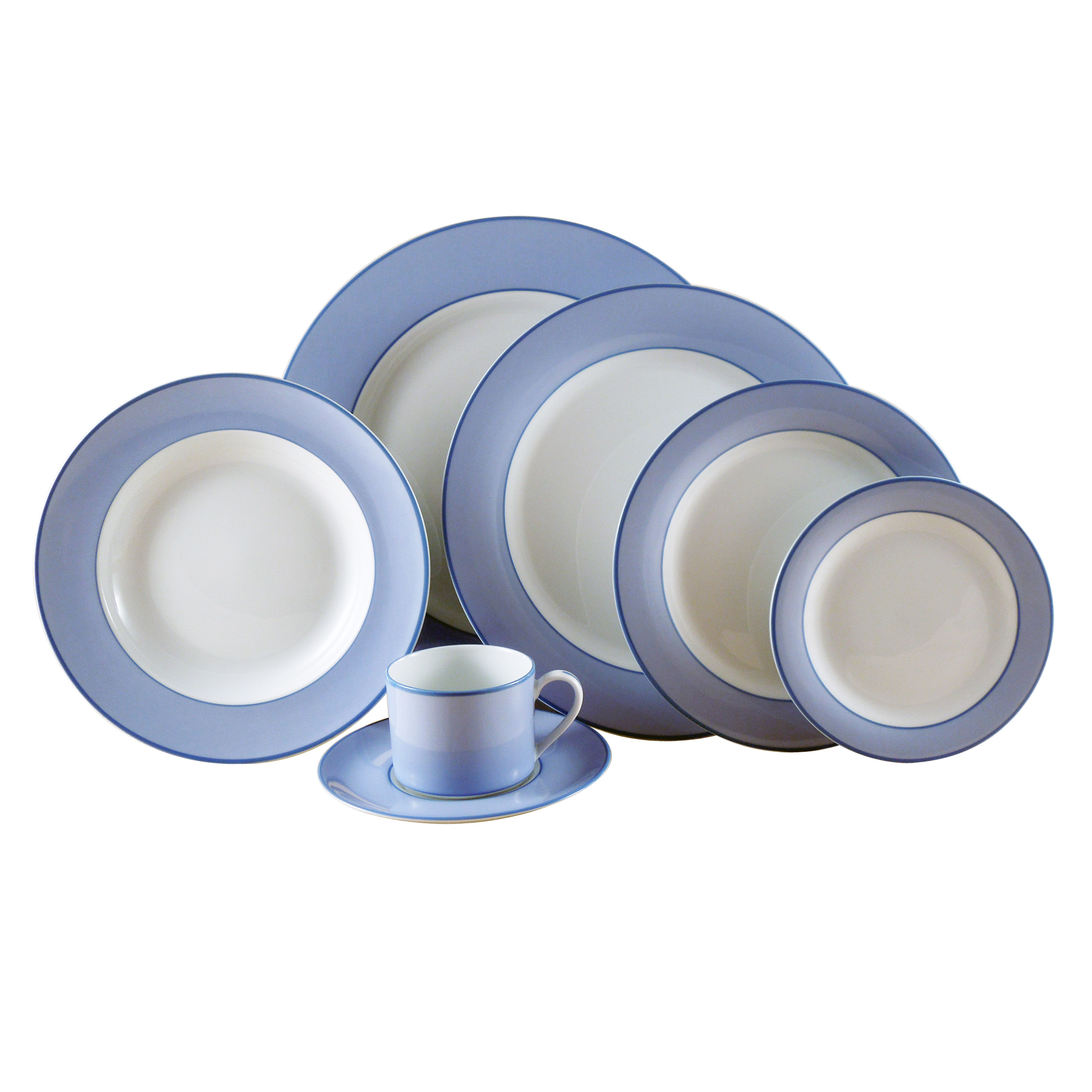 Pickard ColorSheen Duet Blue Dinnerware, Ultra White Gump's