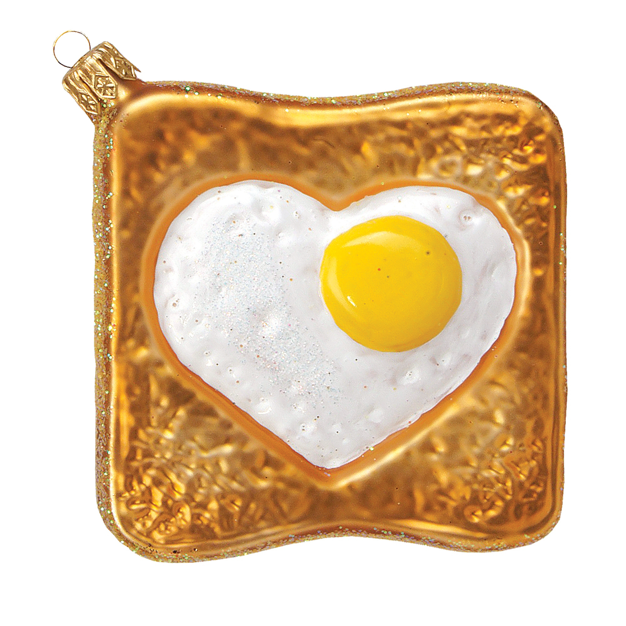 Breakfast Egg In Toast Christmas Ornament 