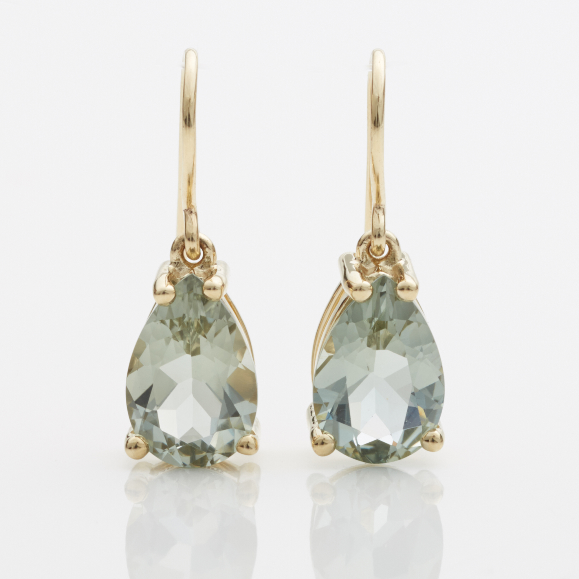 Gump's Green Quartz Teardrop Earrings Gump's