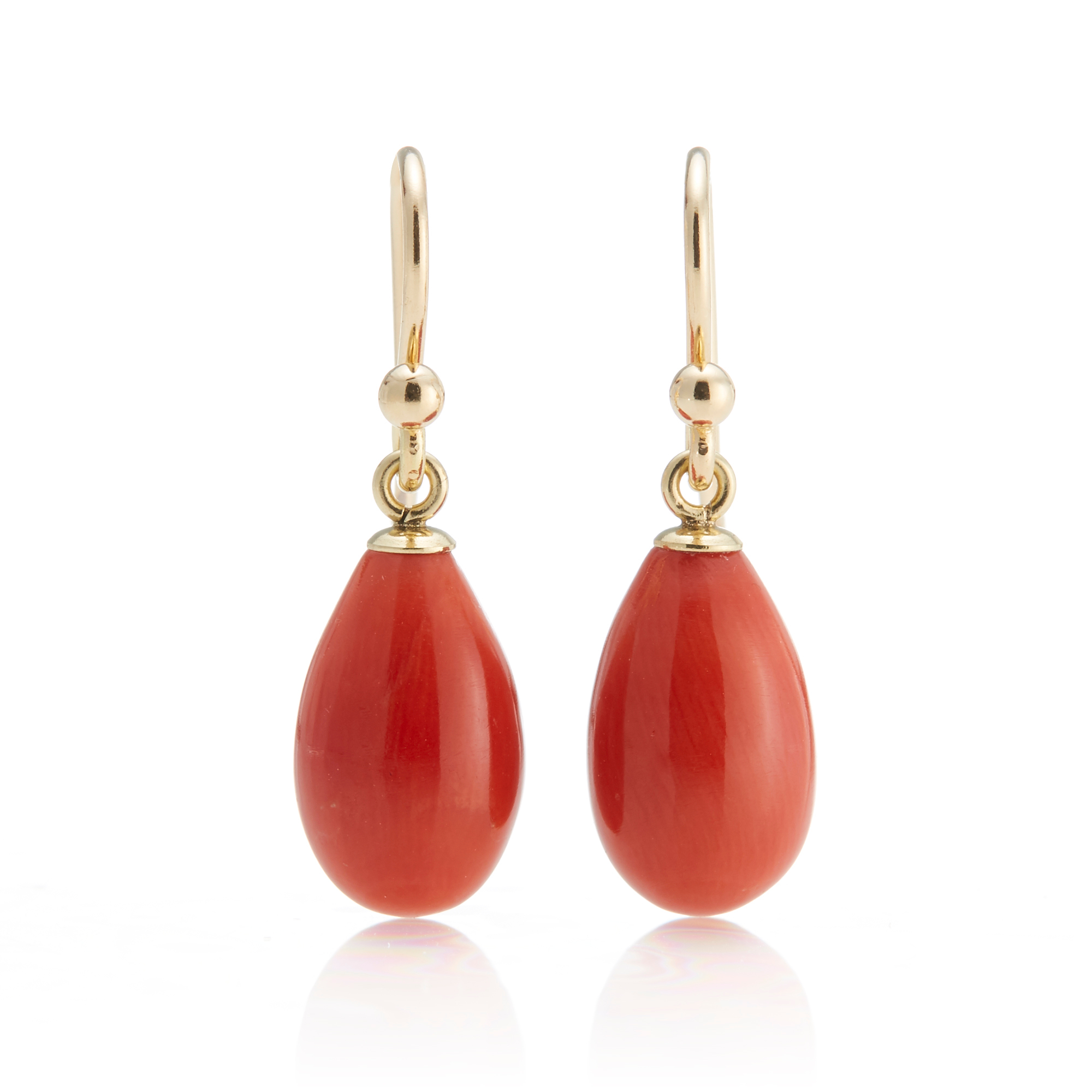 Gump's Red Coral Drop Earrings | Gump's