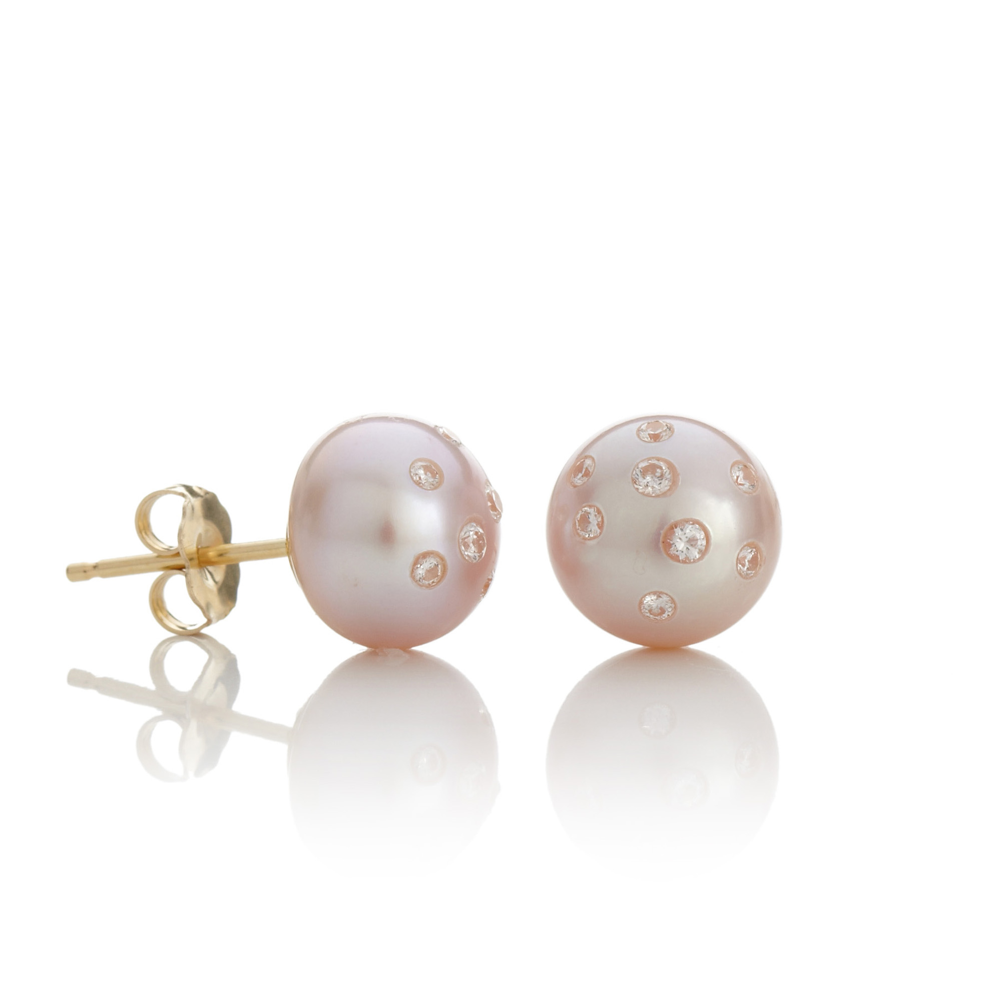 Russell Trusso Pink Coin Pearl Earrings, Small | Gump's