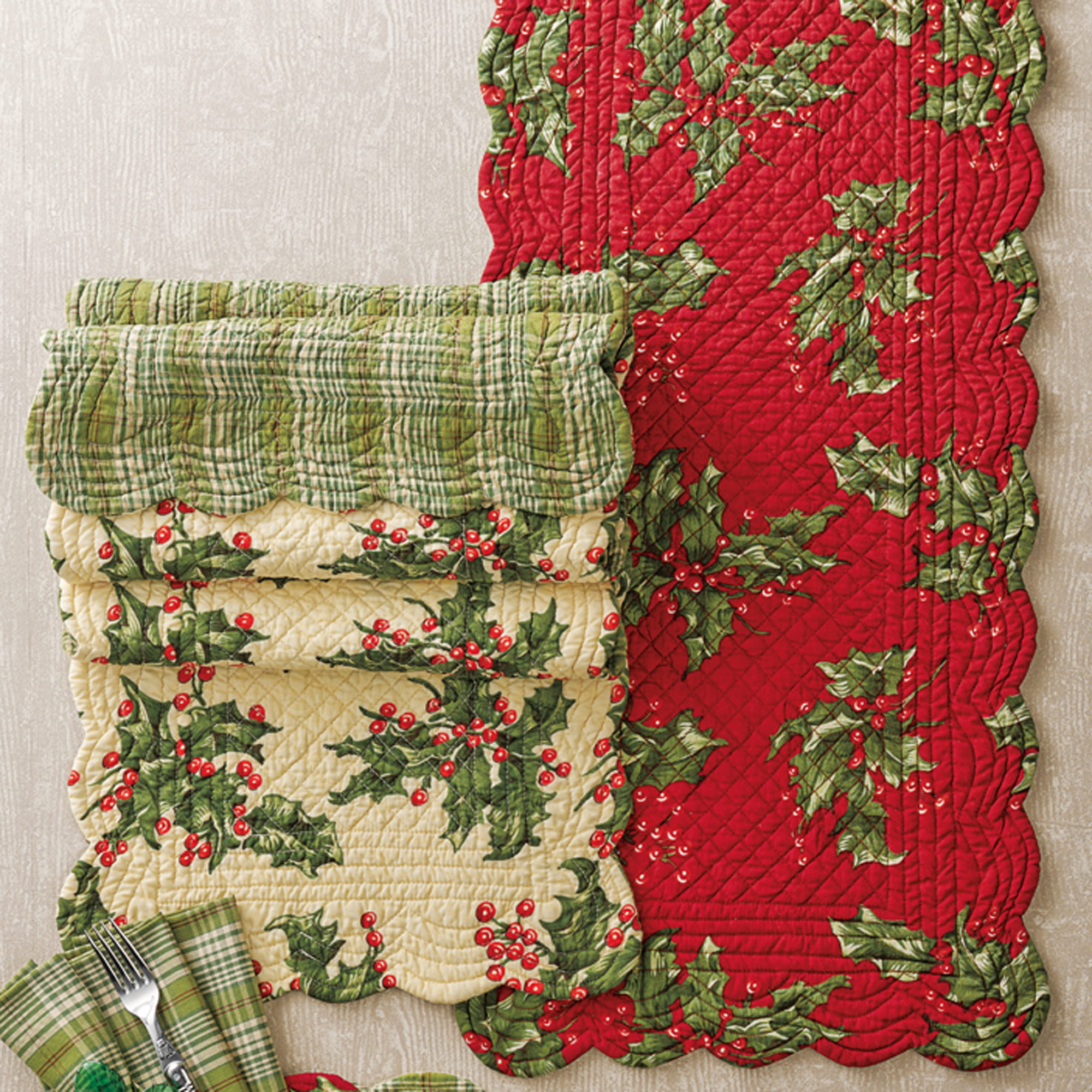 April Cornell Reversible Holly Table Runners | Gump's