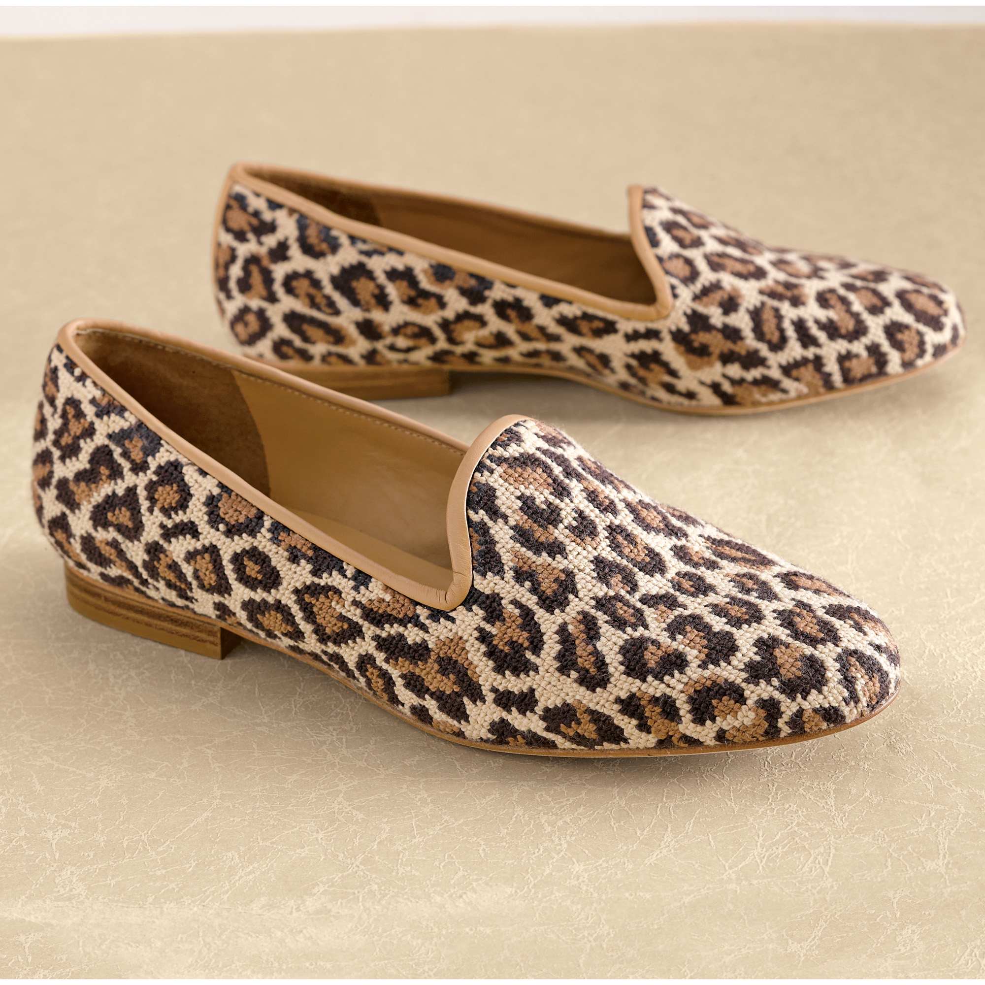 Leopard Needlepoint Loafers | Gump's