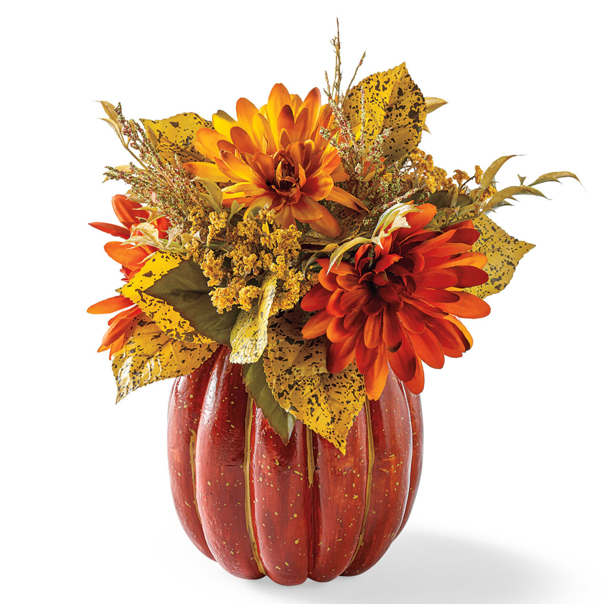 Harvest Mums In Pumpkin | Gump's