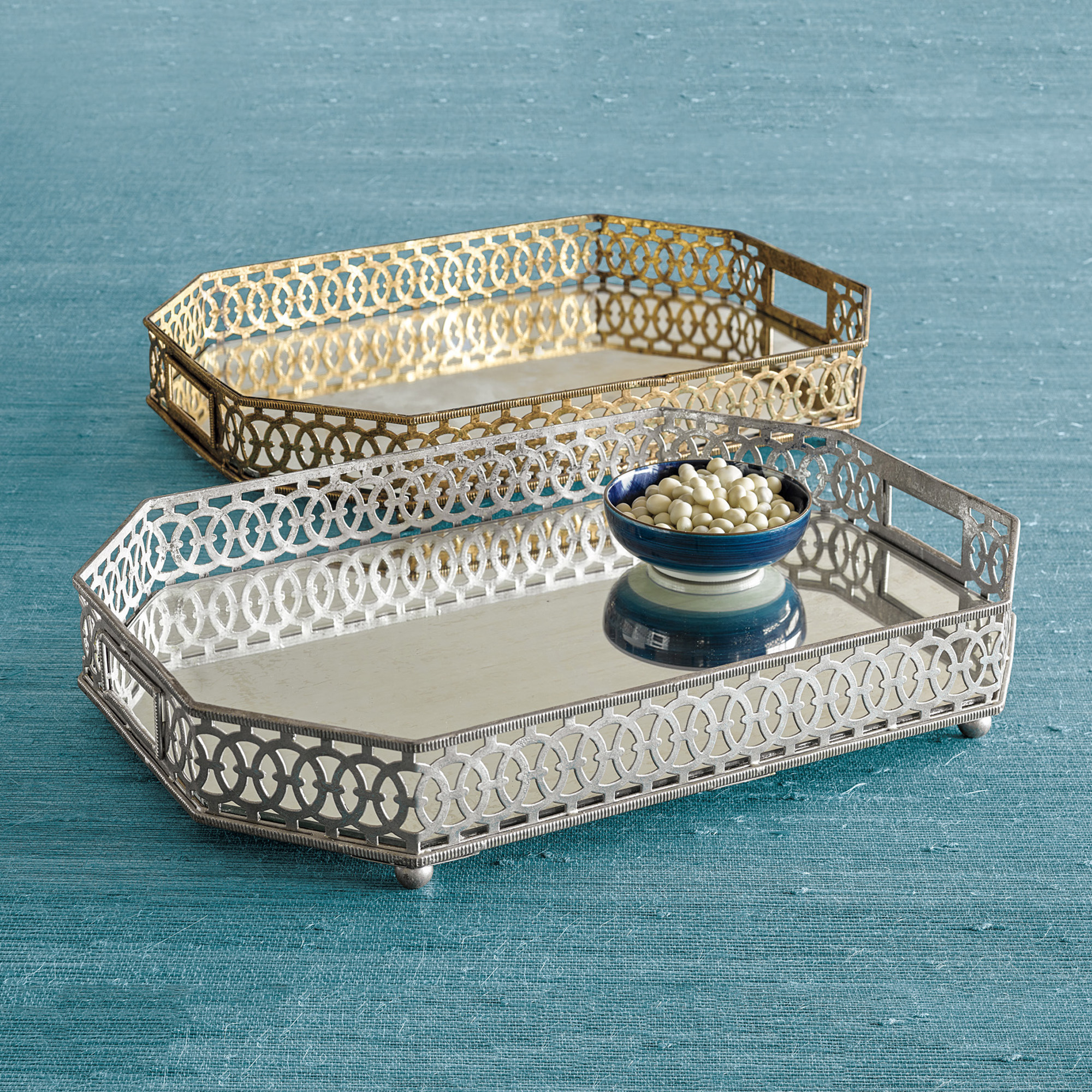 Antiqued Mirrored Trays | Gump's