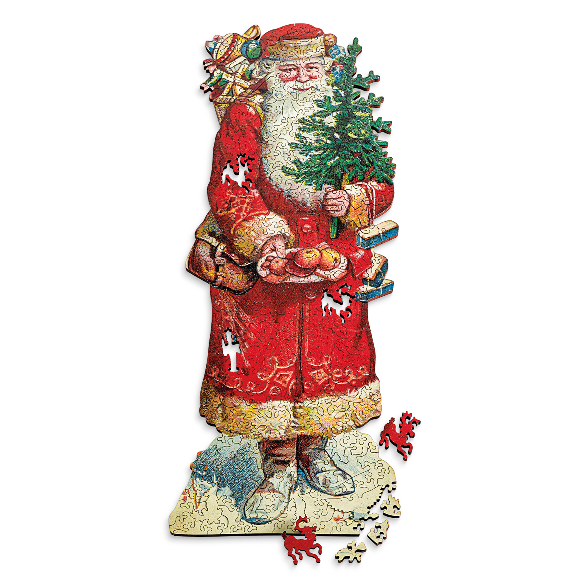 Father Christmas Woodcut Puzzle | Gump's