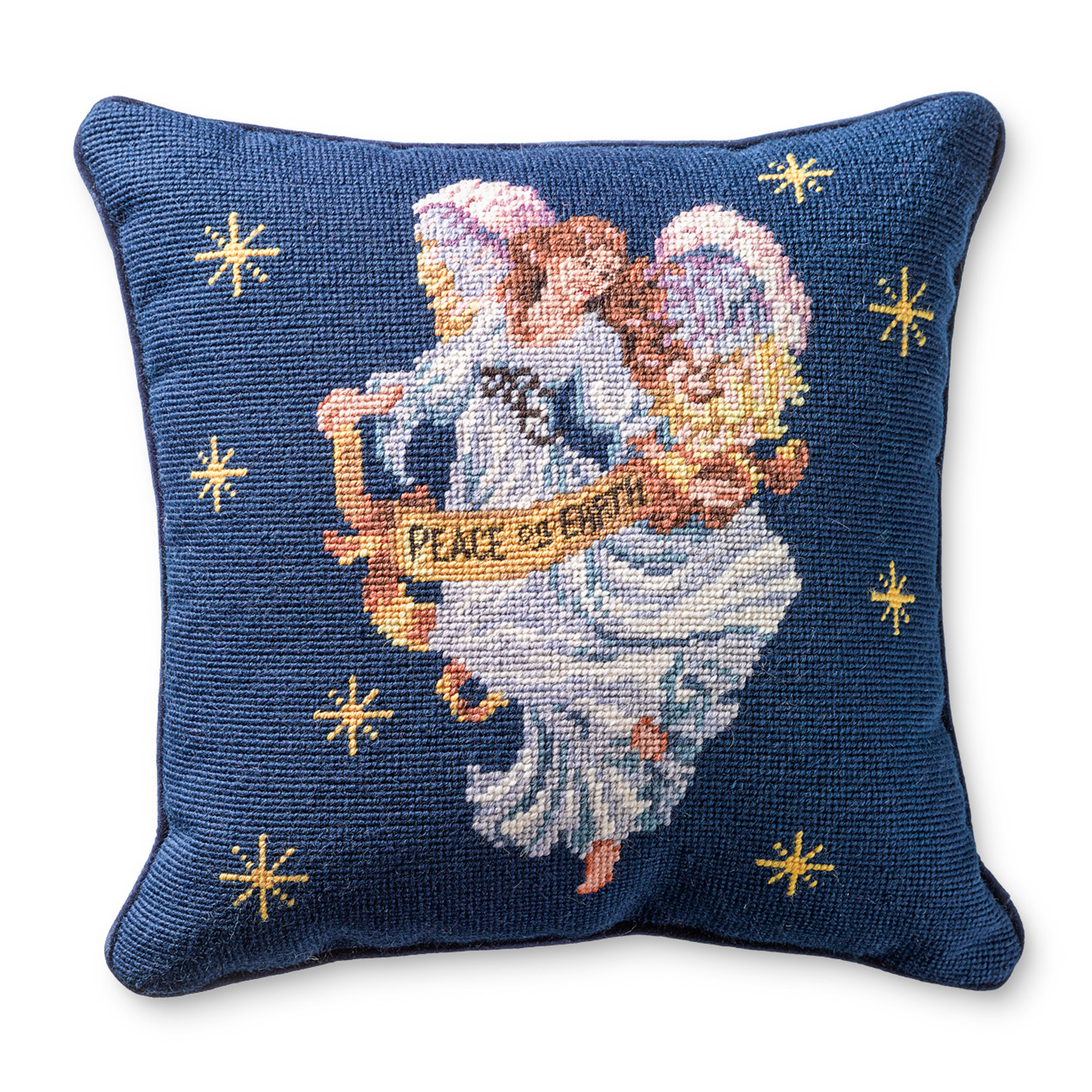 Peace On Earth Needlepoint Pillow | Gump's