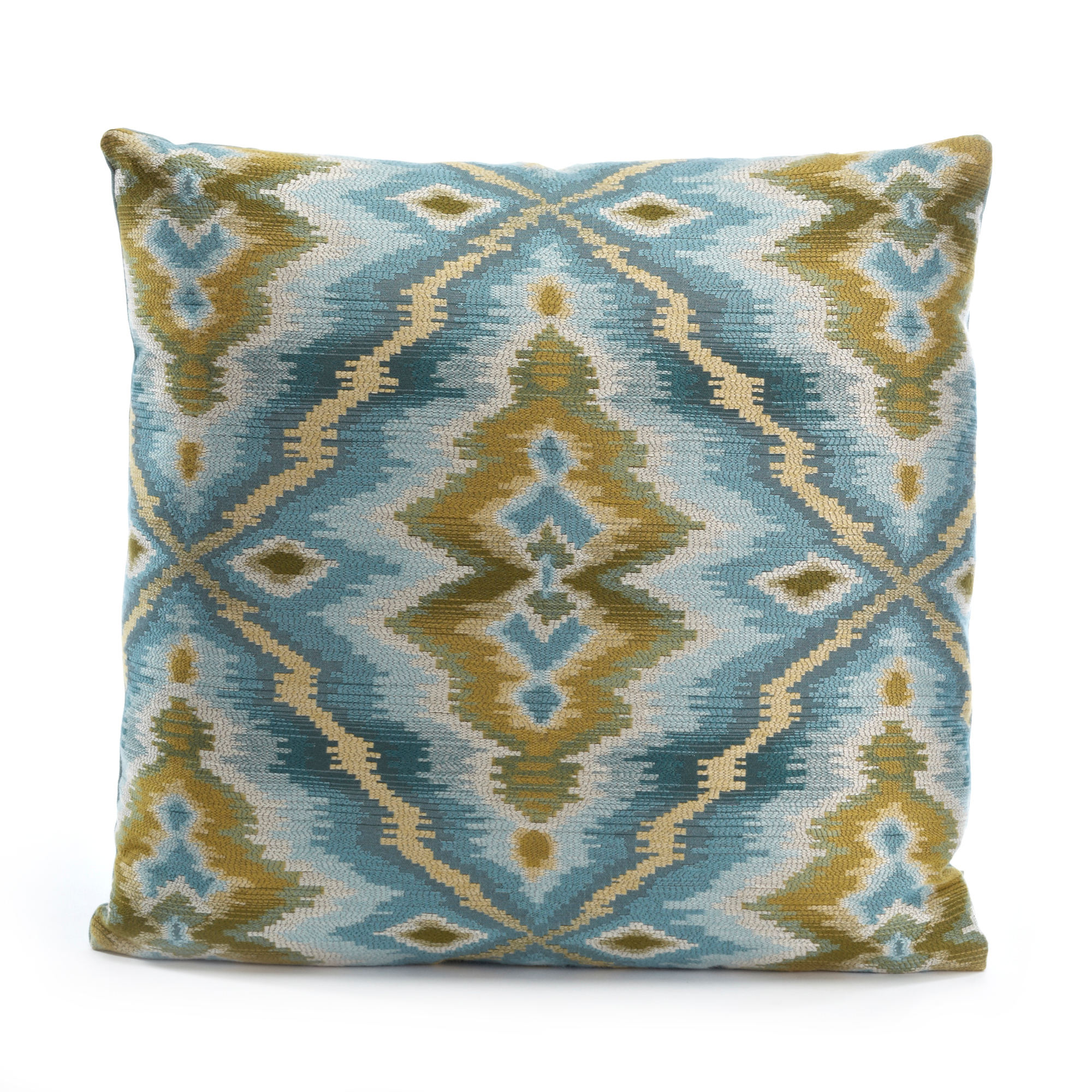 Oceana Blue-Green Ikat Pillow | Gump's