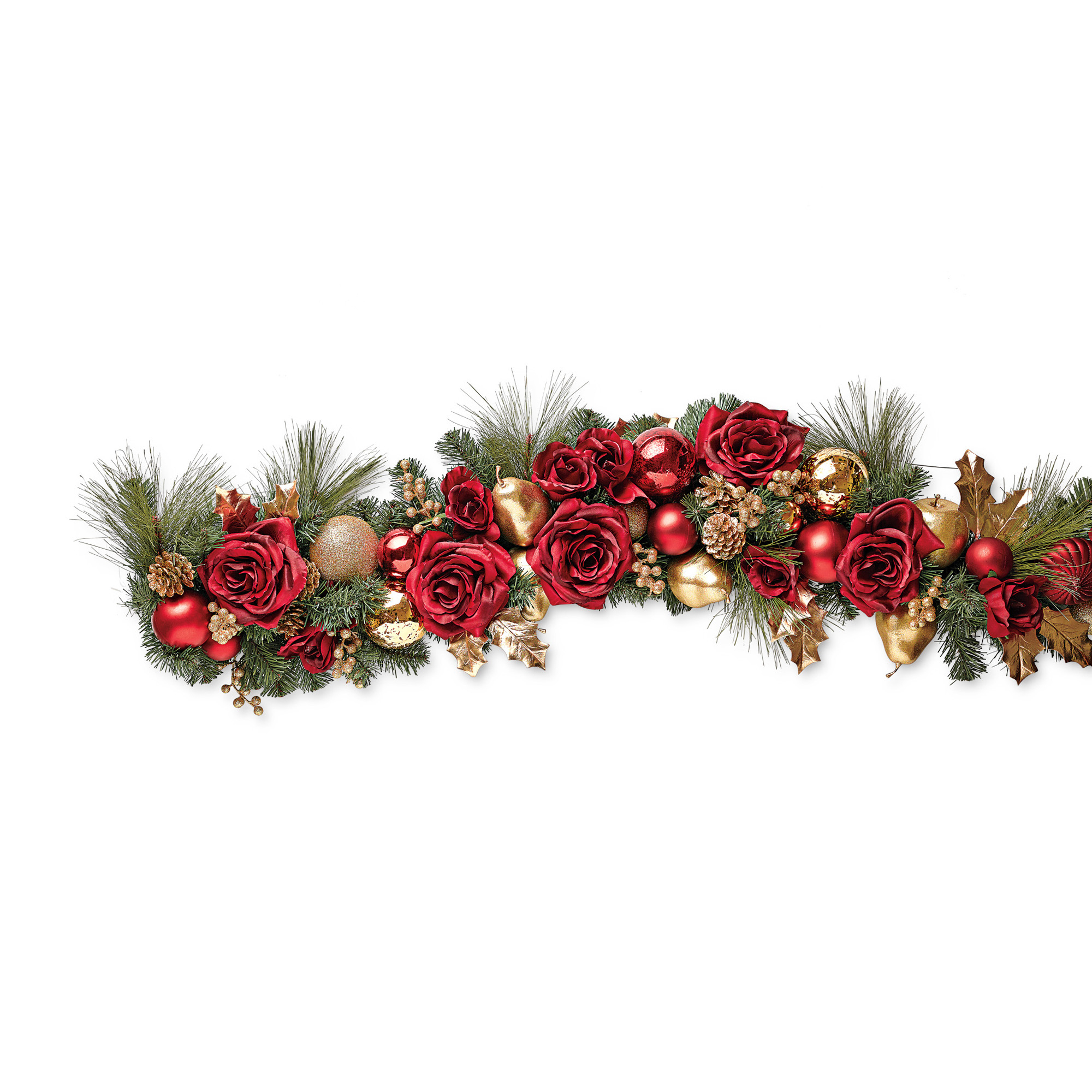 Red Rose & Gold Garland | Gump's