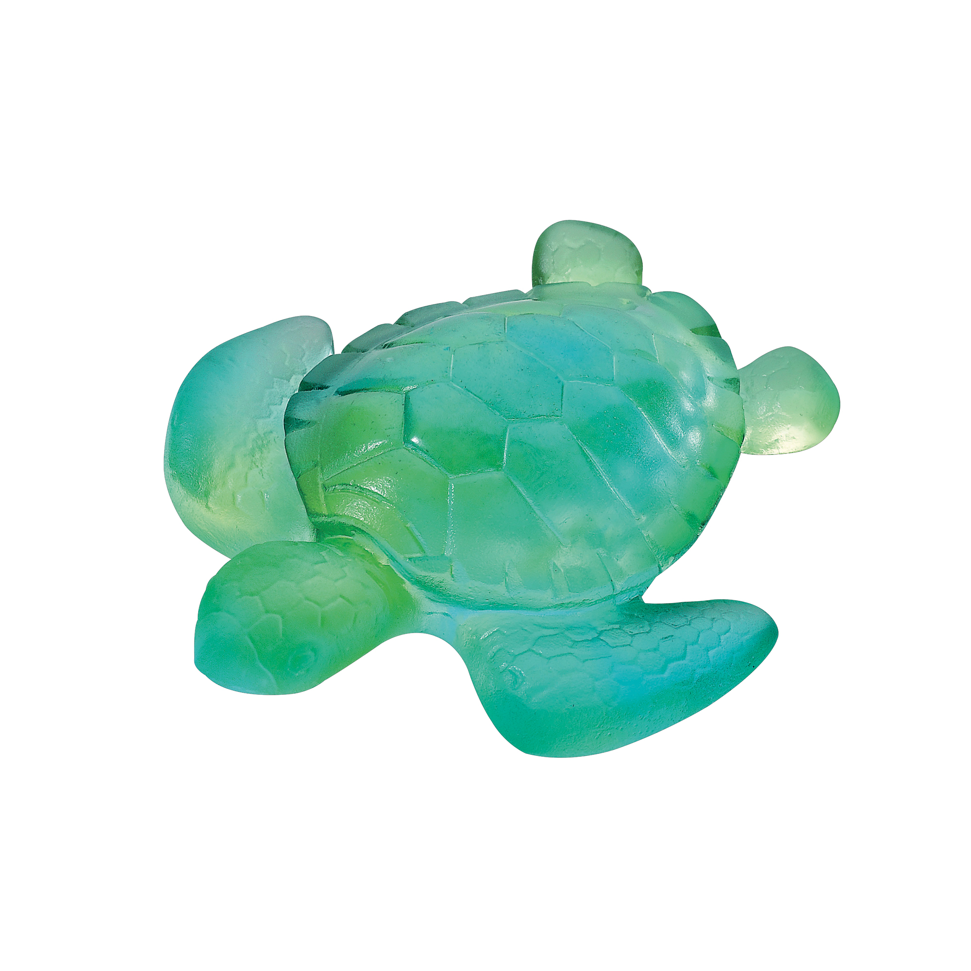 Daum Crystal Mini Sea Turtle, Turquoise | Gump's