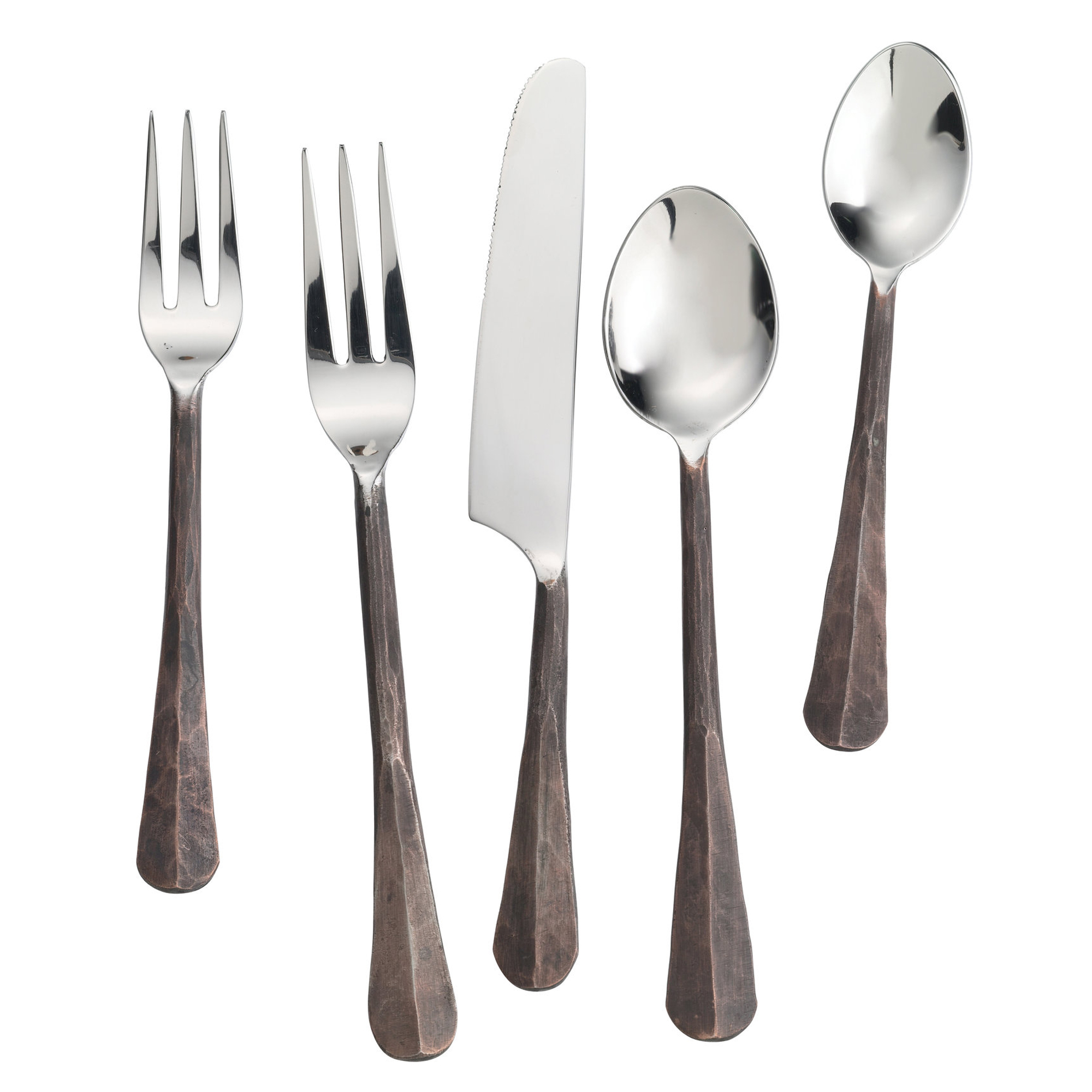 Simon Pearce Woodbury Stainless Steel Flatware, Copper | Gump's