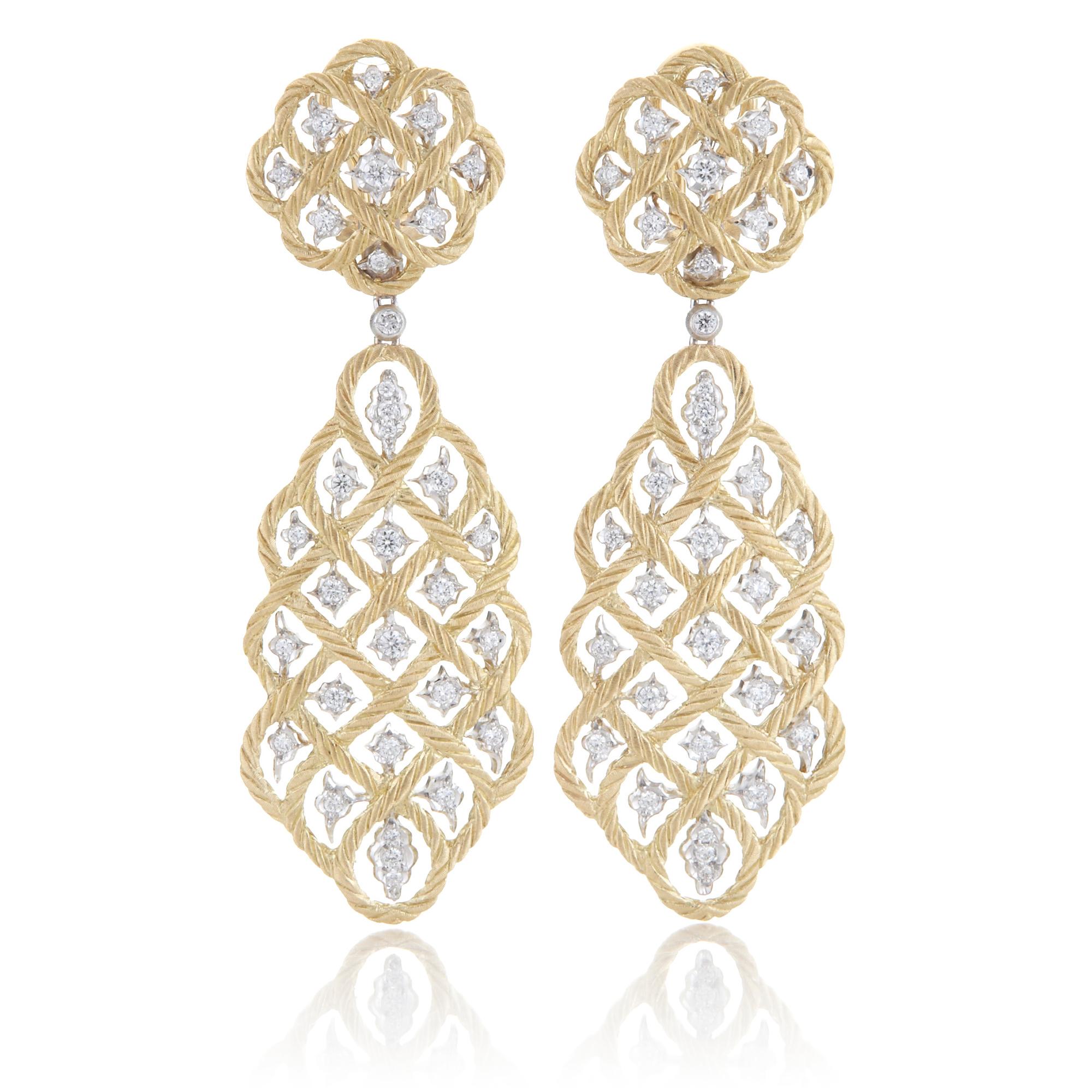 Buccellati Etoilee Diamond Large Pendant Earrings | Gump's