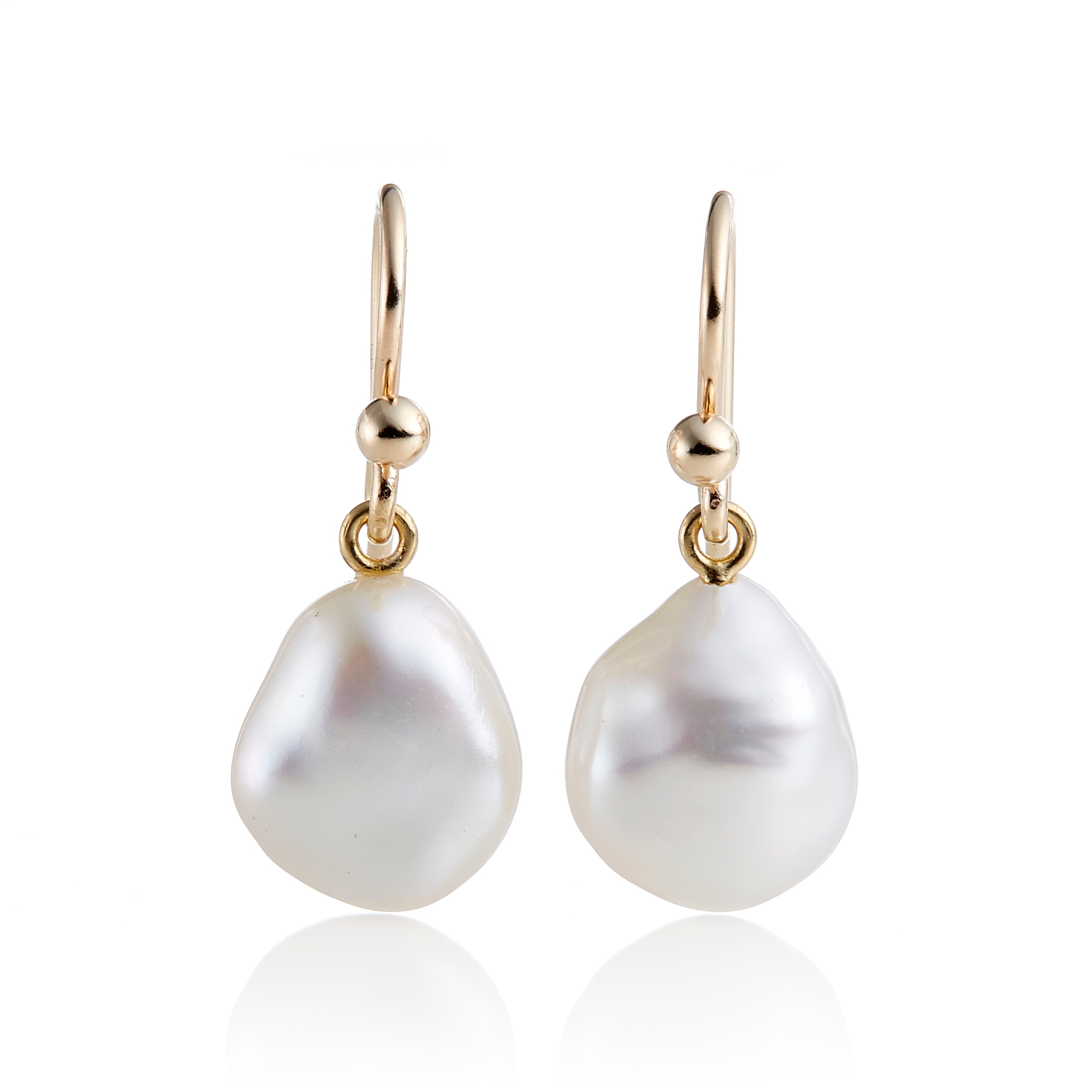Gump's Small White Baroque Pearl Drop Earrings | Gump's