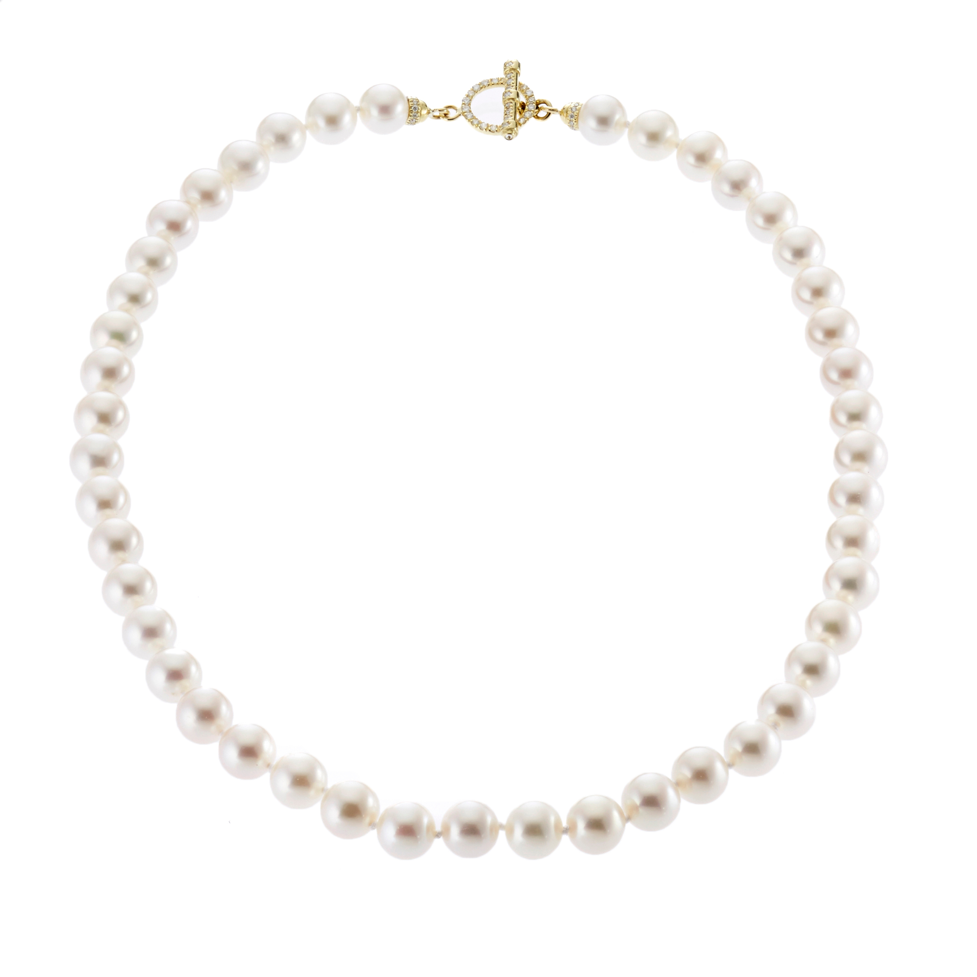 Gump's Freshwater Pearl and Diamond Toggle Necklace | Gump's