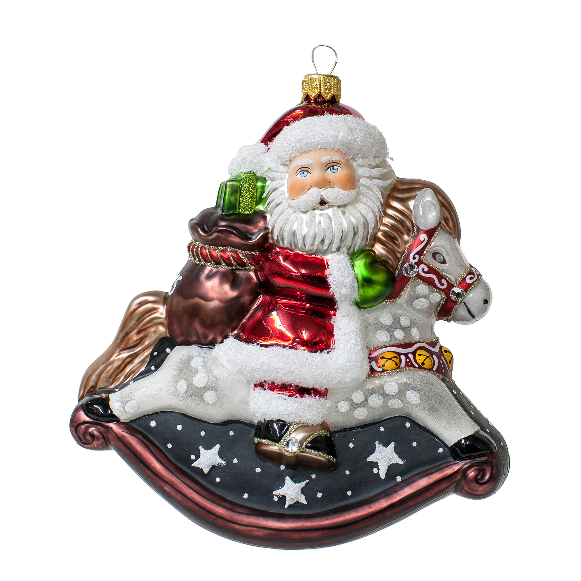 Santa with Horse Christmas Ornament | Gump's